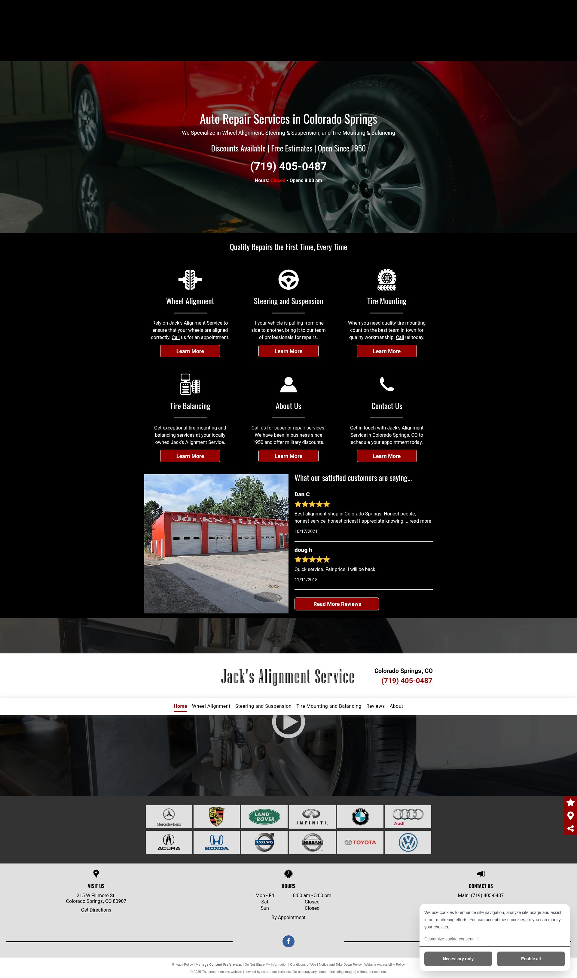 Screenshot of jacksalignmentco.com