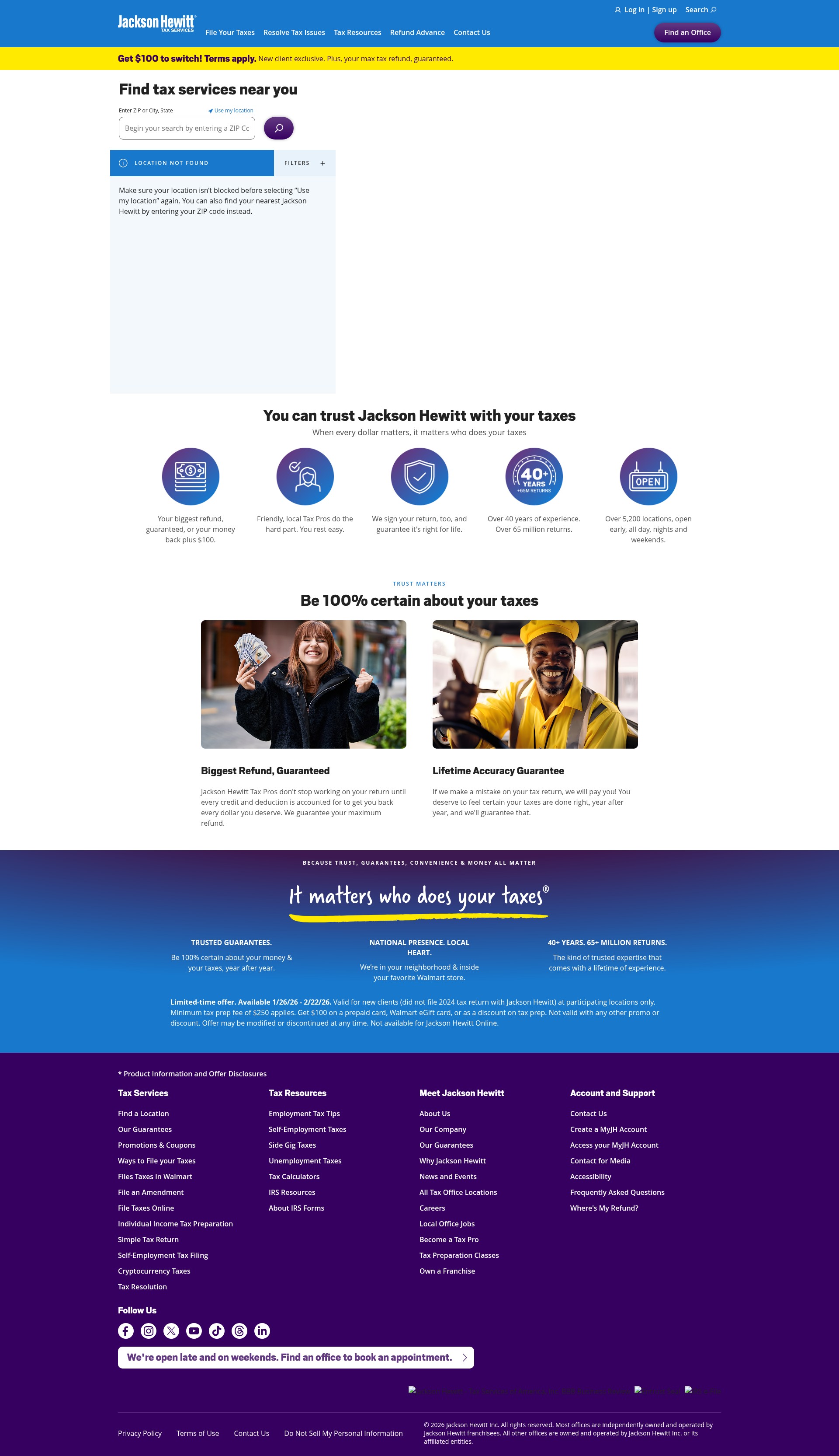 Screenshot of jacksonhewitt.com