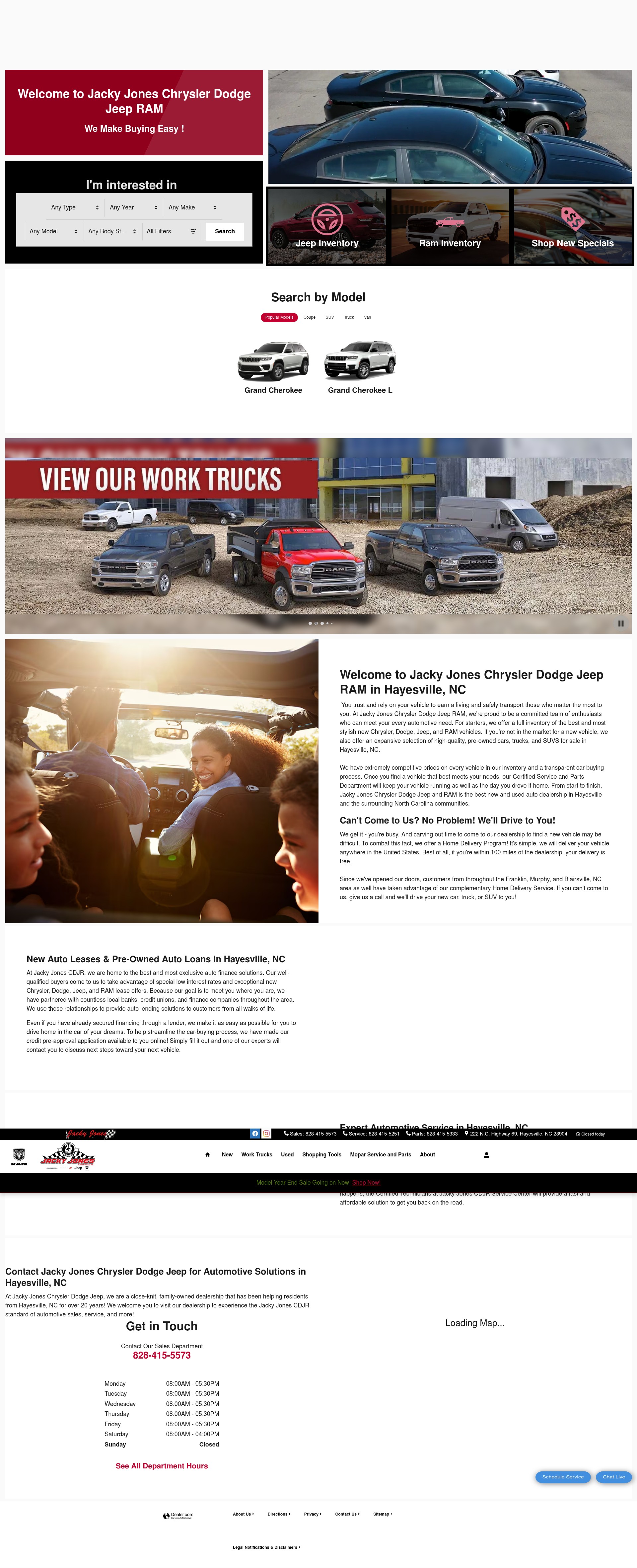 Screenshot of jackyjoneschryslerdodgejeep.com