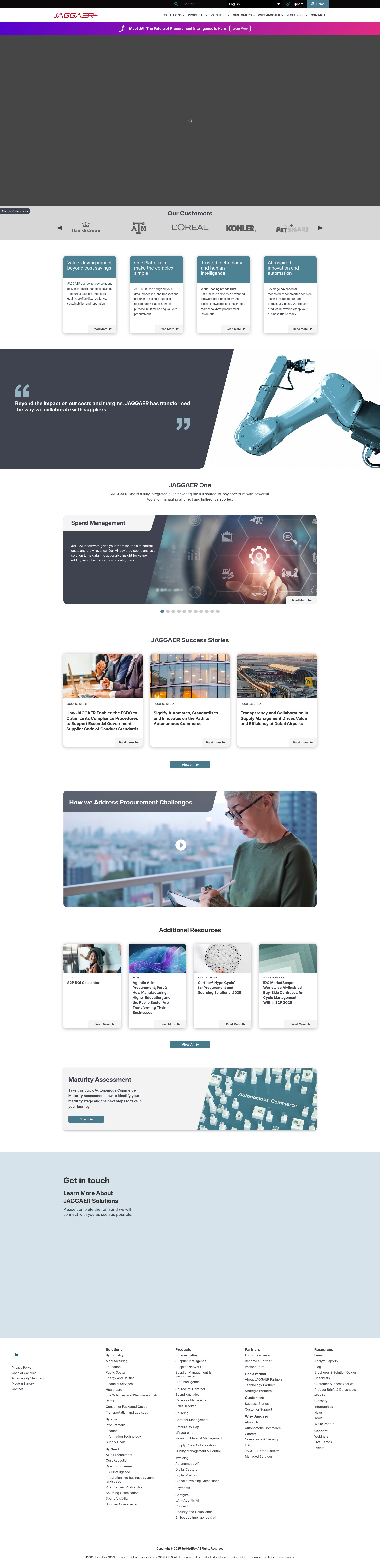 Screenshot of jaggaer.com