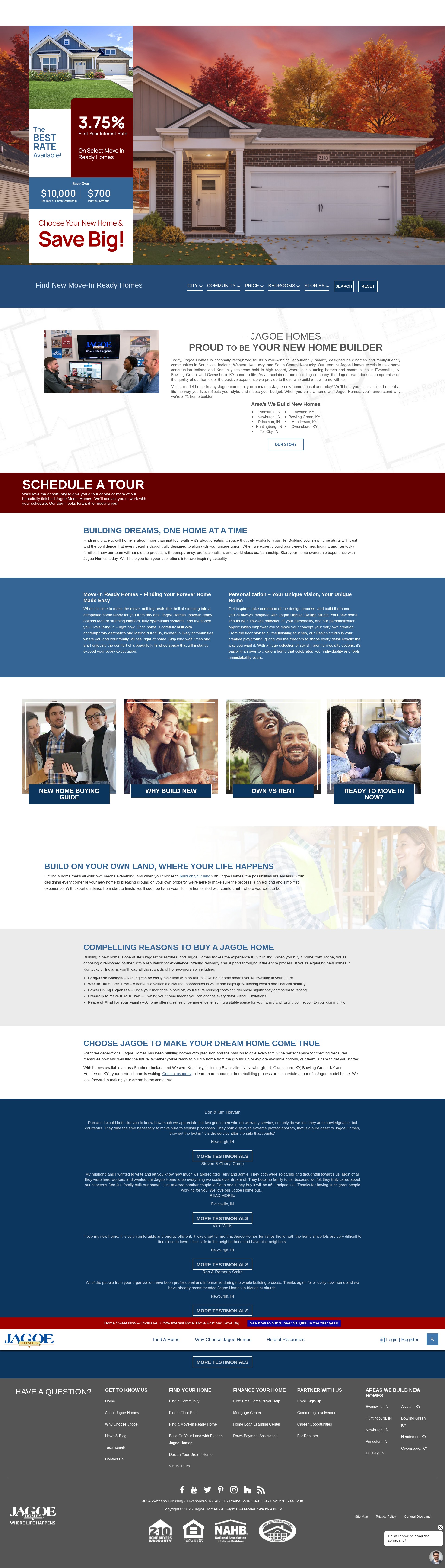 Screenshot of jagoehomes.com