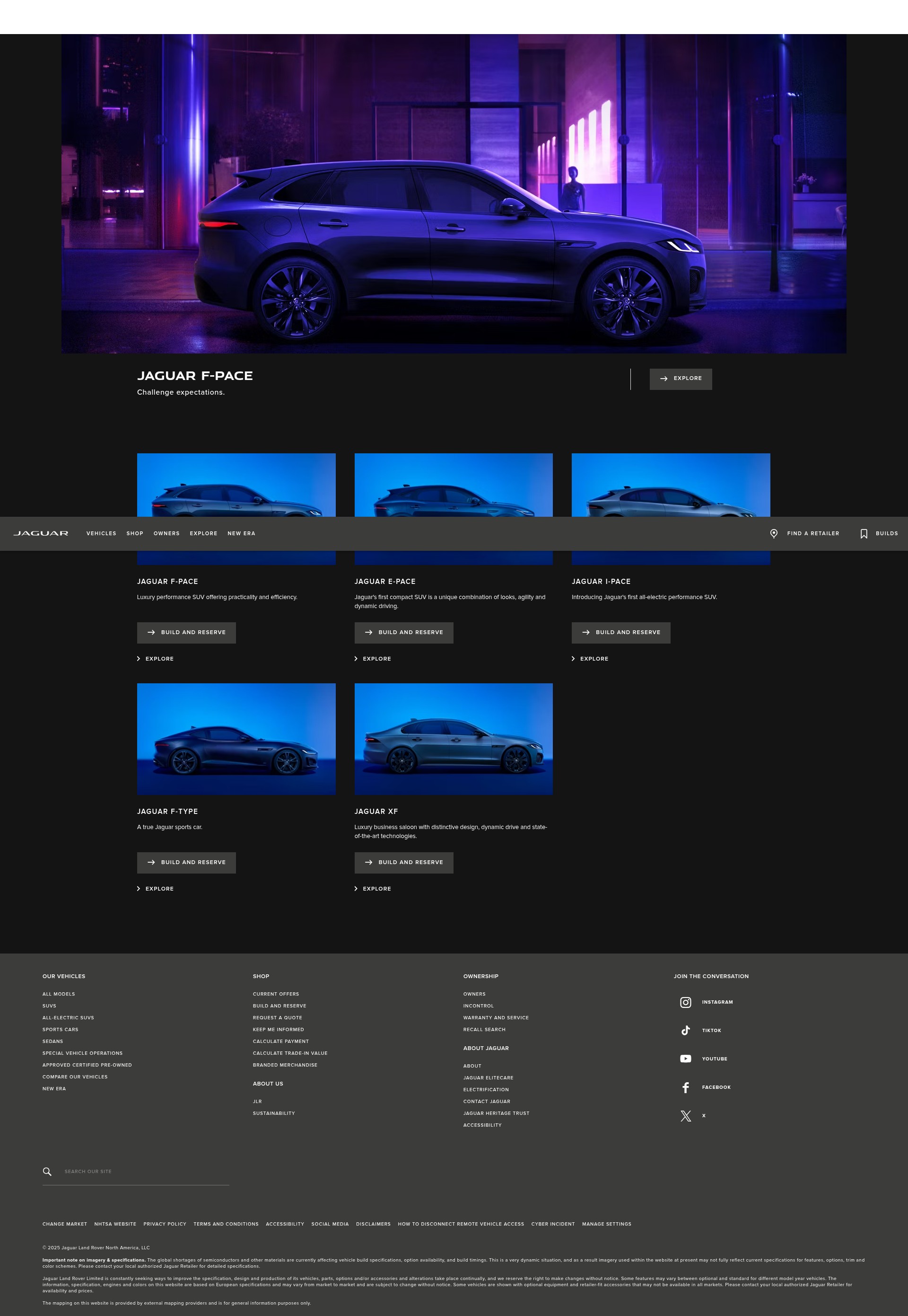 Screenshot of jaguarusa.com