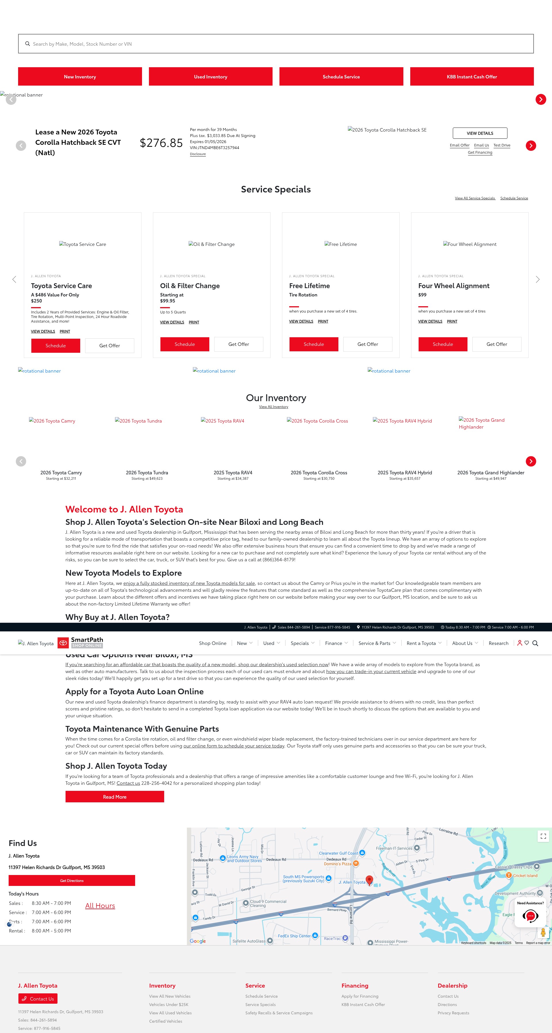 Screenshot of jallentoyota.com
