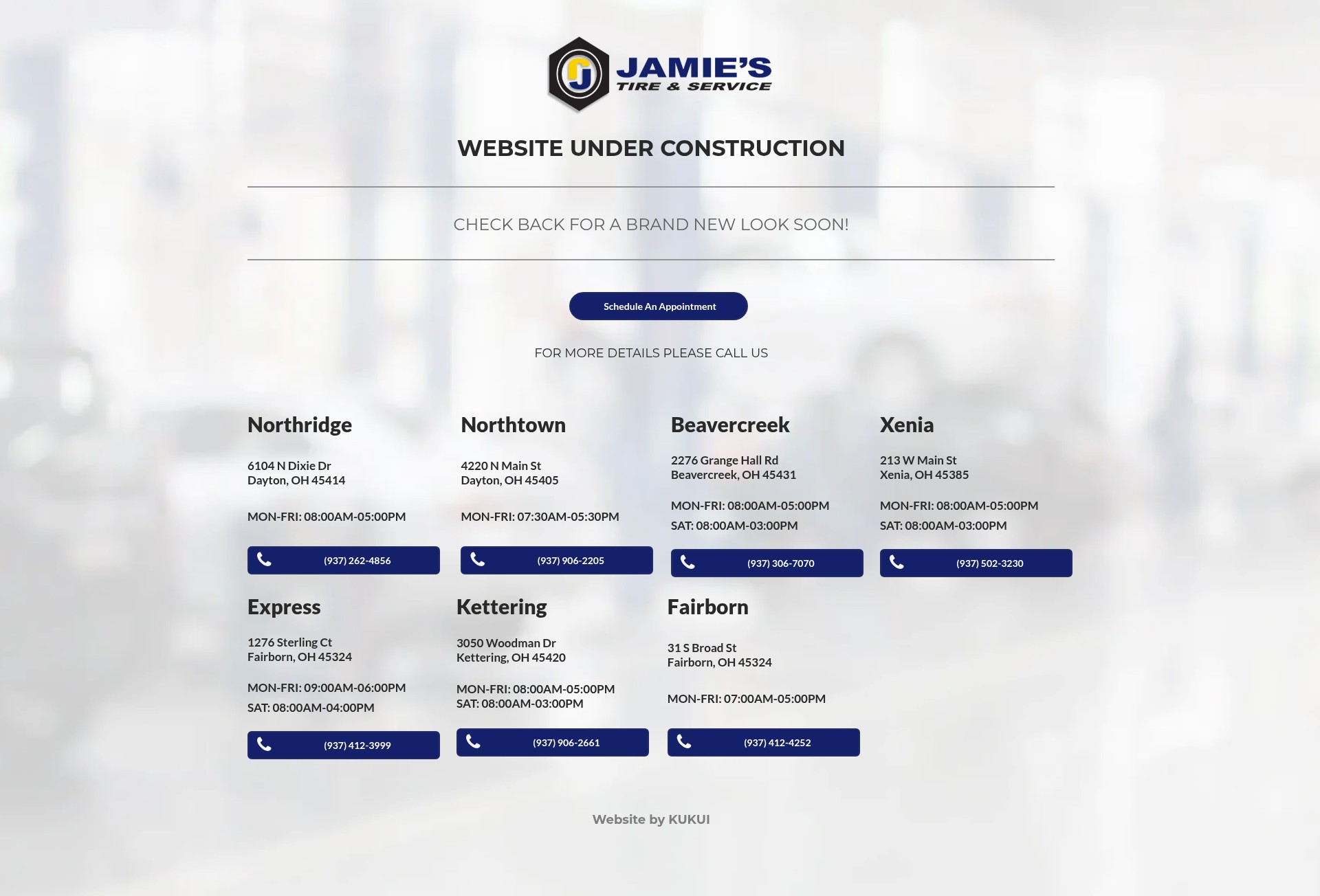 Screenshot of jamiestire.com