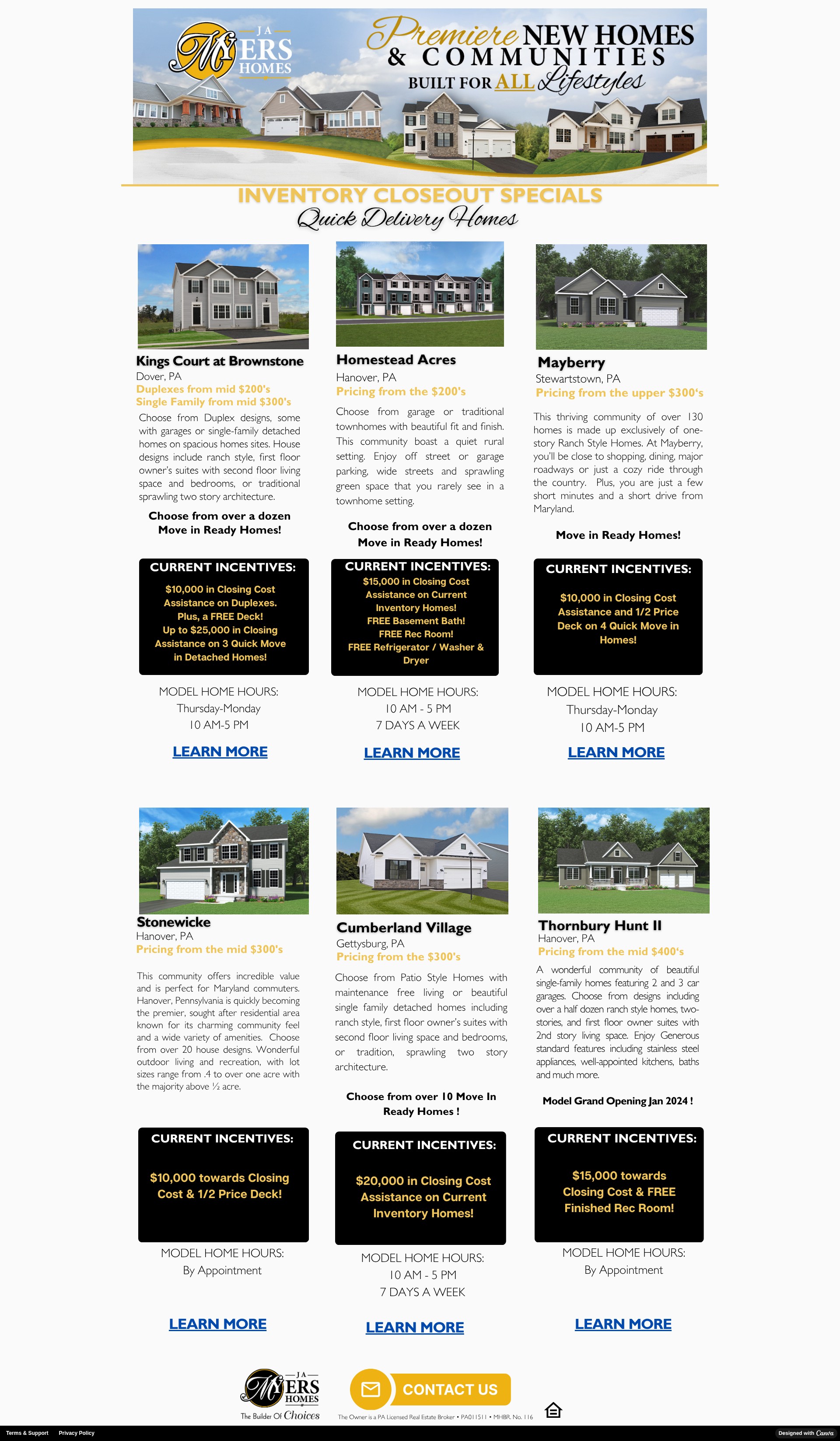 Screenshot of jamyers-inventoryspecials.my.canva.site