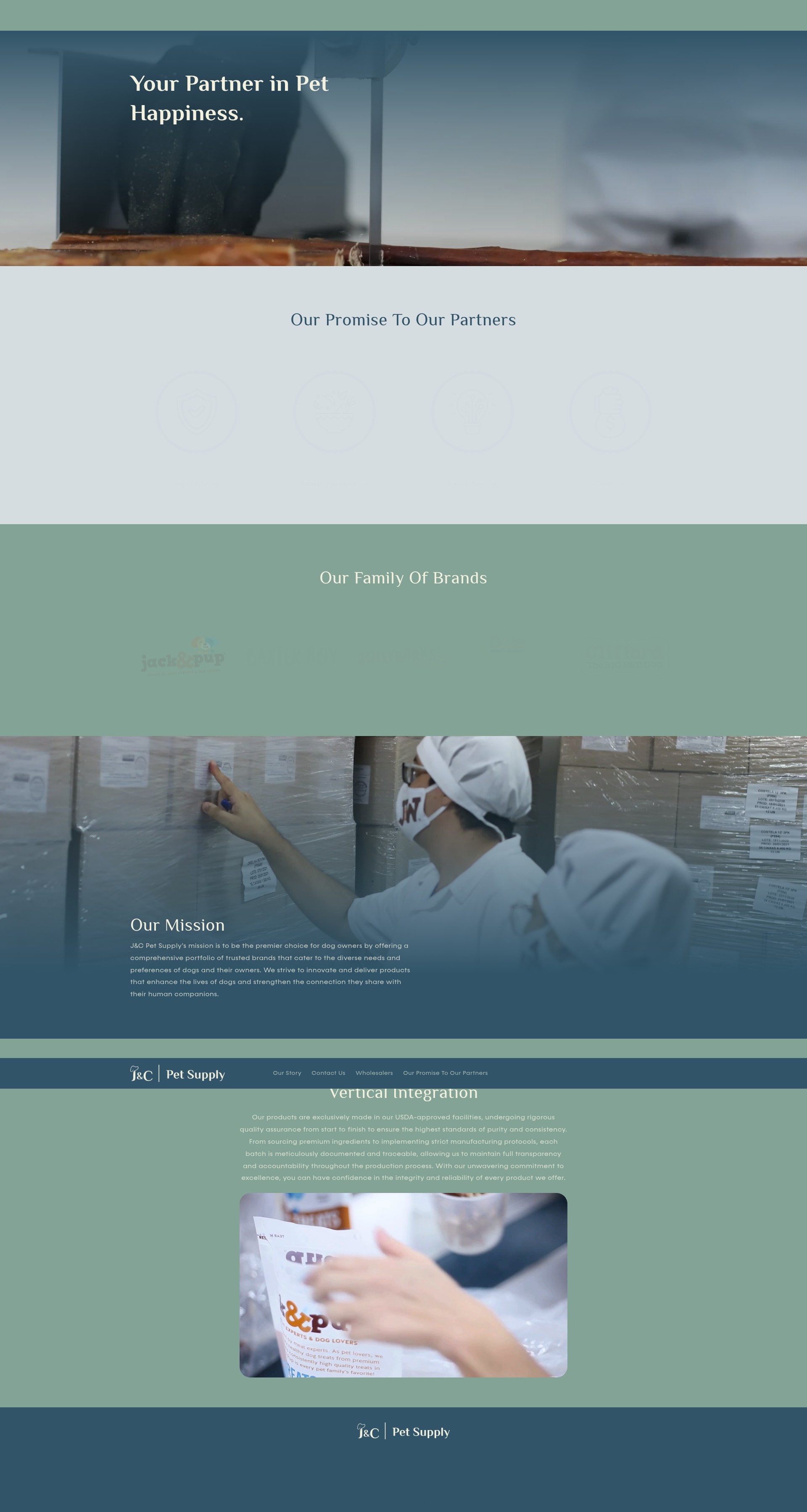 Screenshot of jandcpetsupply.com