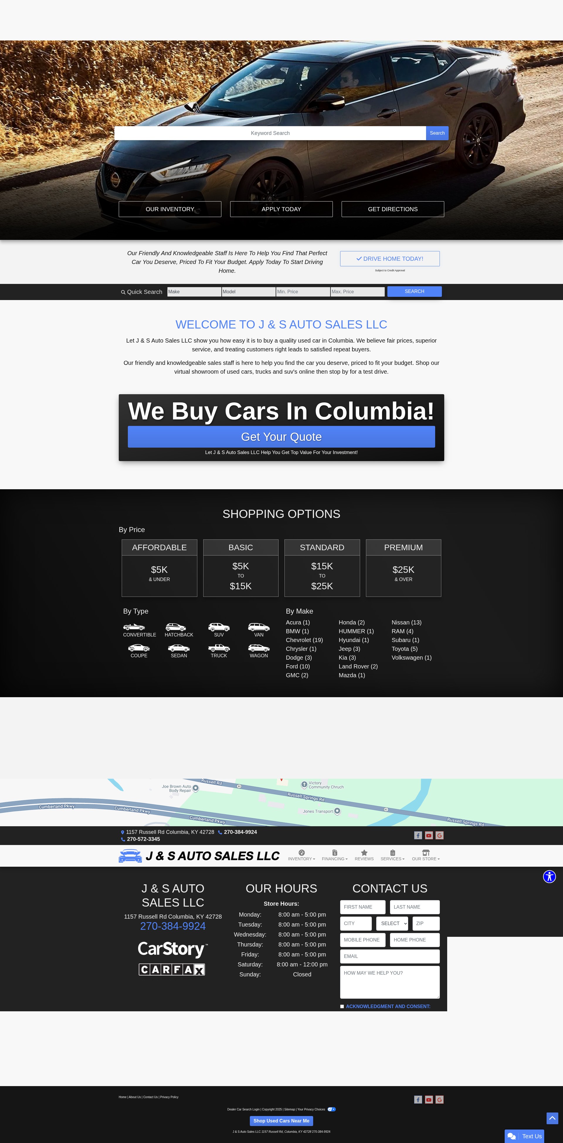 Screenshot of jandsautosalesky.org