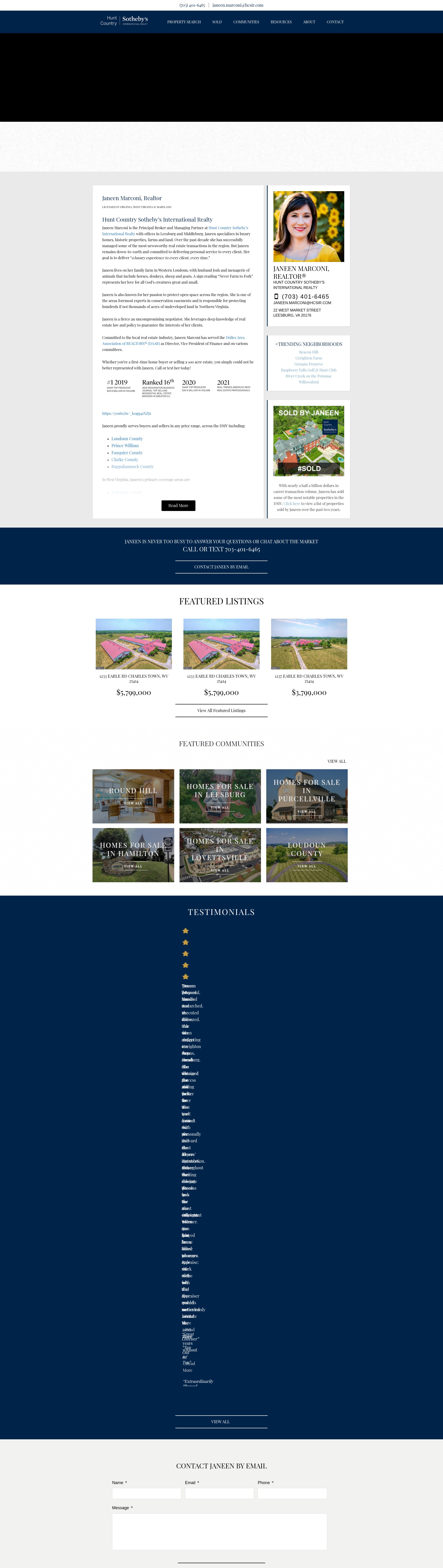 Screenshot of janeenmarconi.com