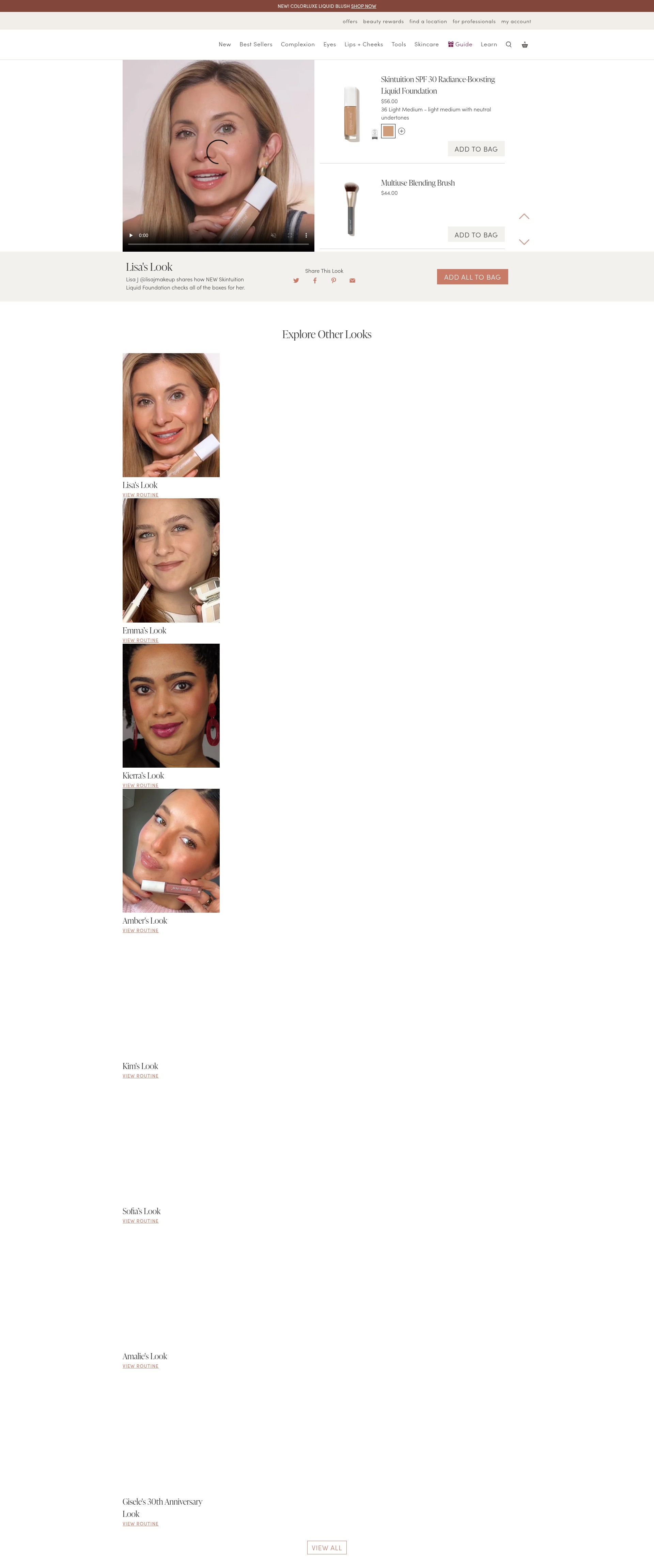 Screenshot of janeiredale.com
