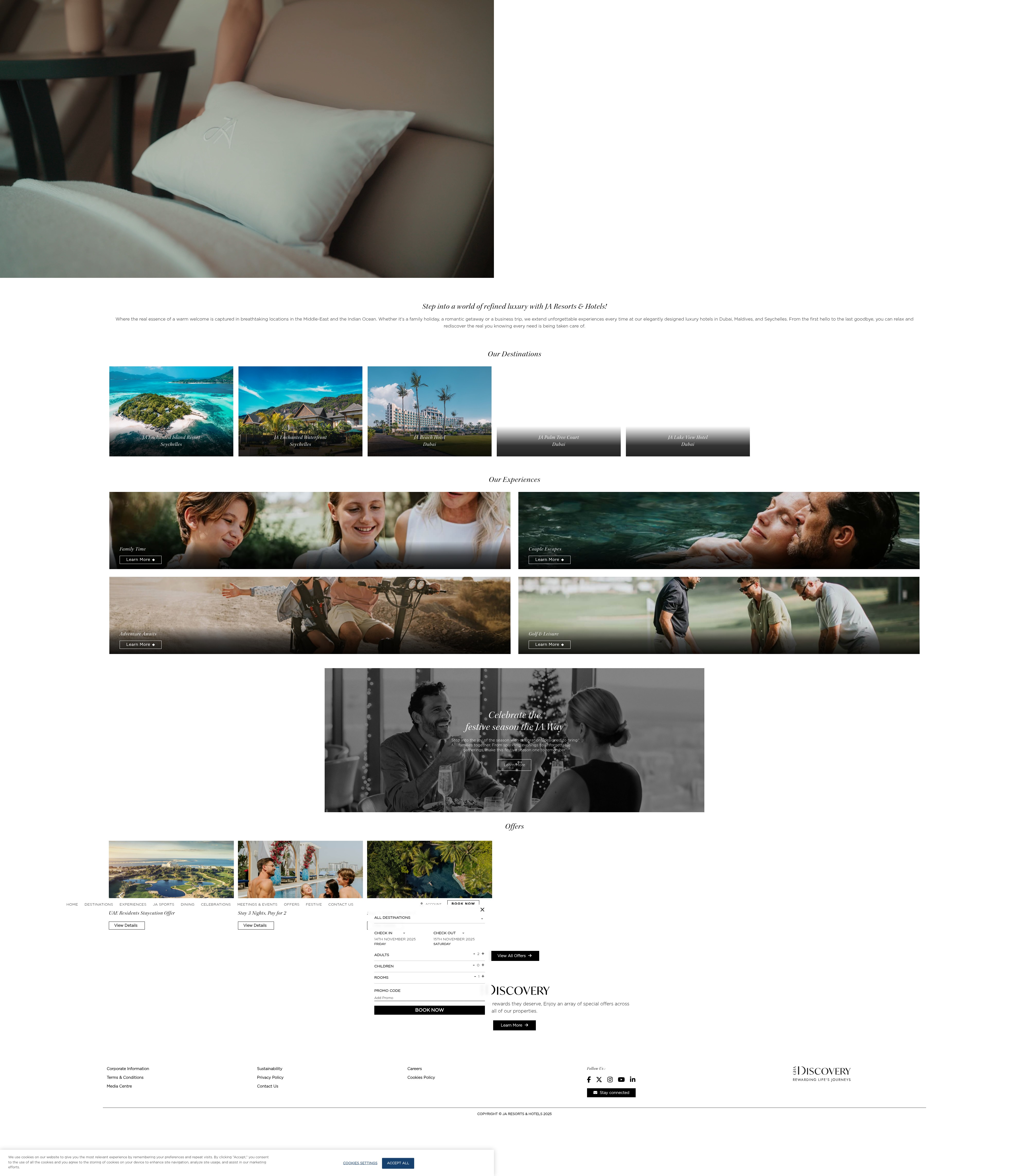 Screenshot of jaresortshotels.com