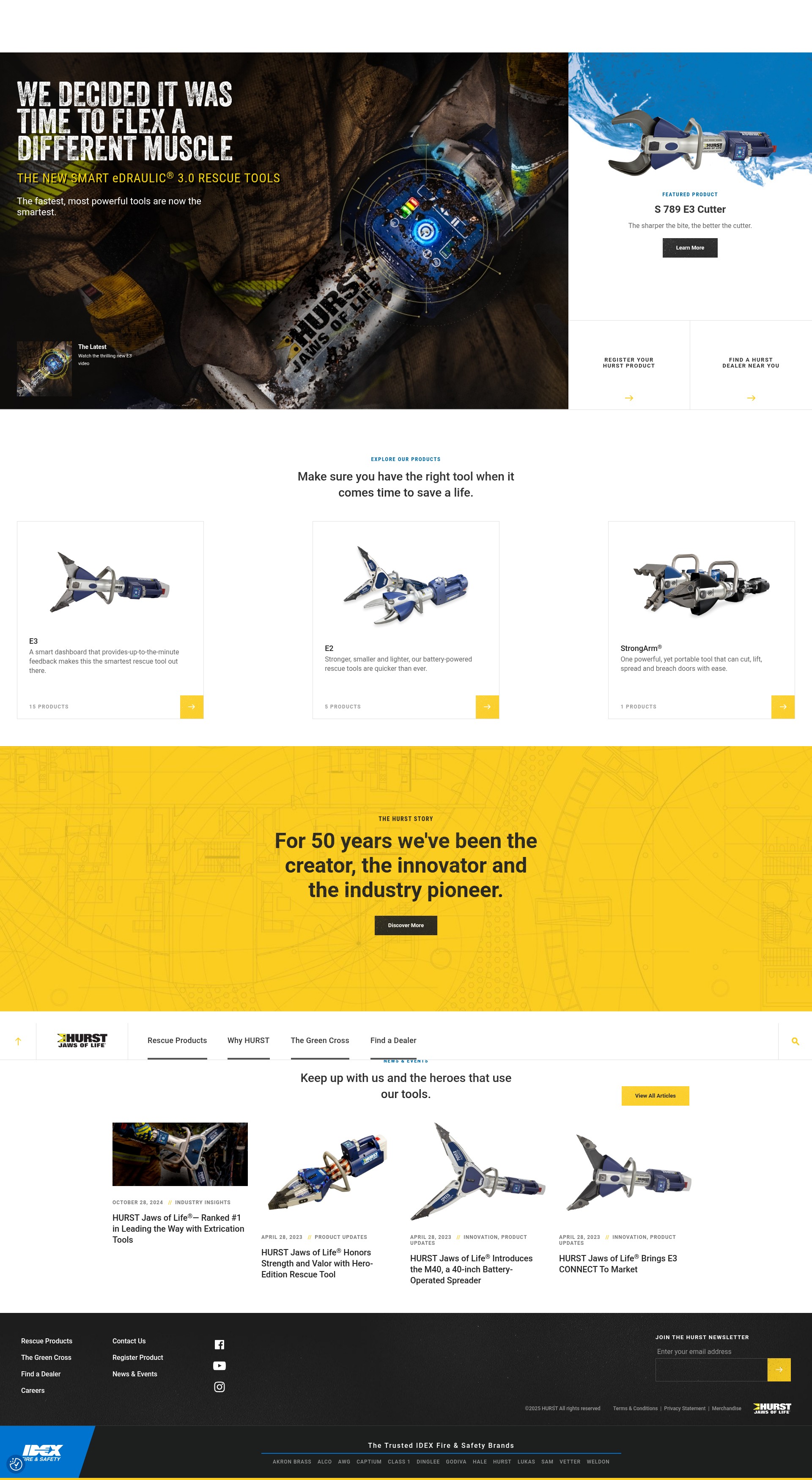 Screenshot of jawsoflife.com