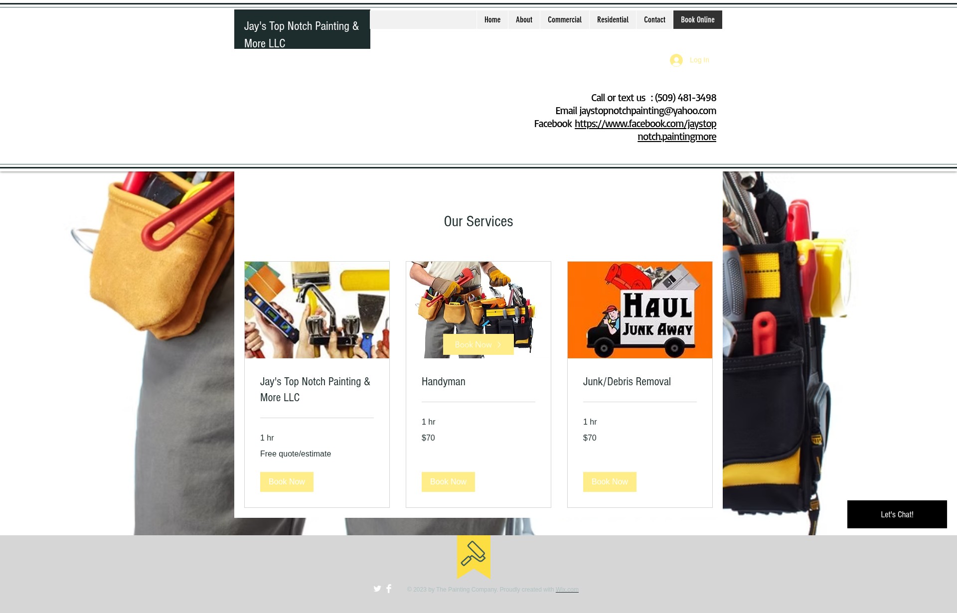 Screenshot of jaystopnotchpaintingandmore.com