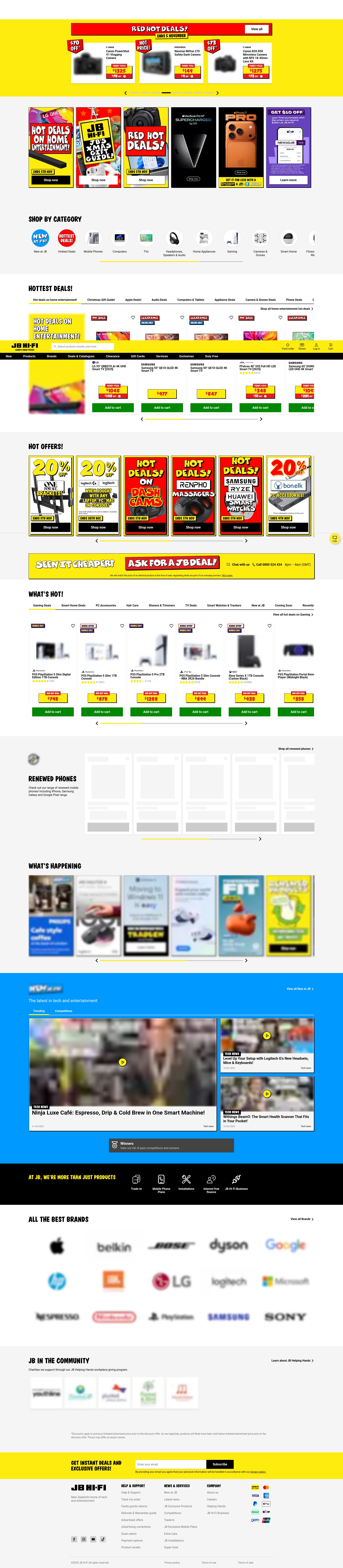 Screenshot of jbhifi.co.nz