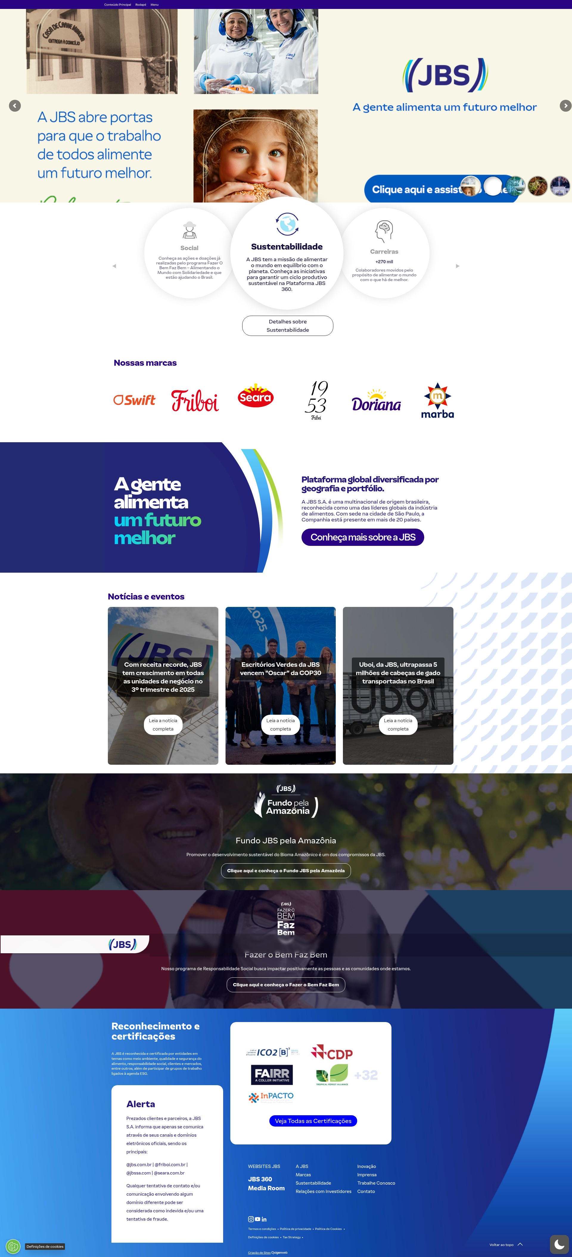 Screenshot of jbs.com.br