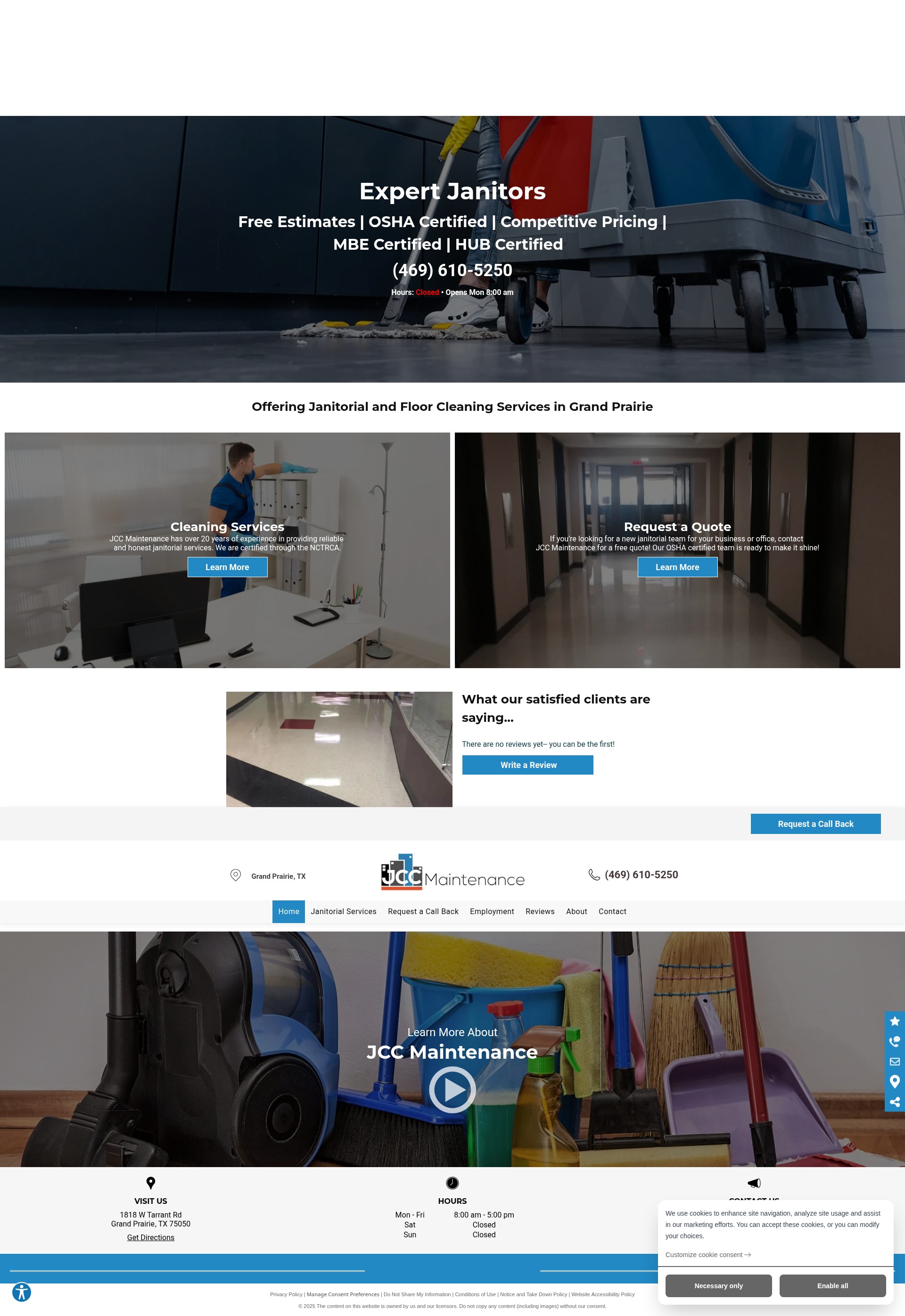 Screenshot of jccmaintenance.com