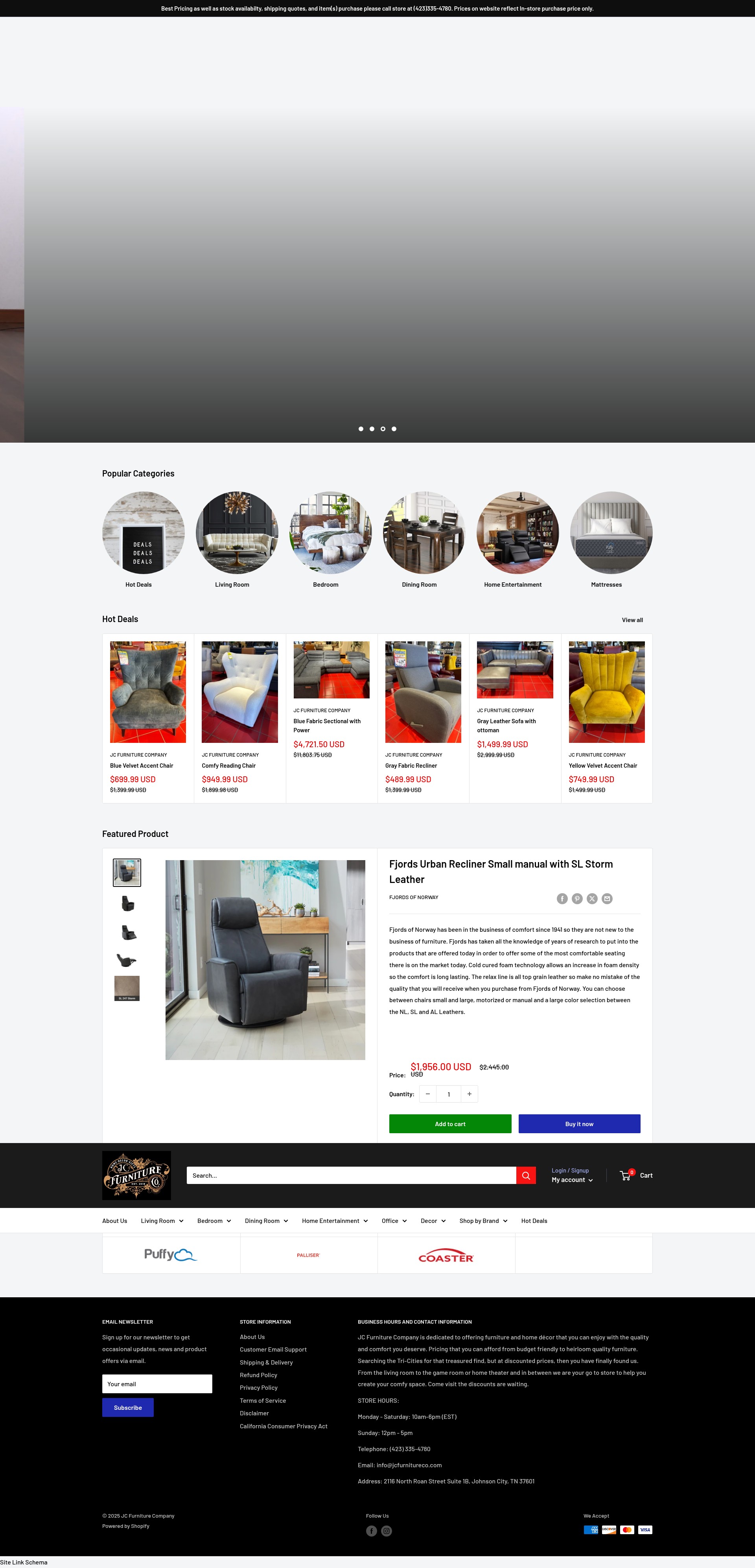 Screenshot of jcfurnitureco.com