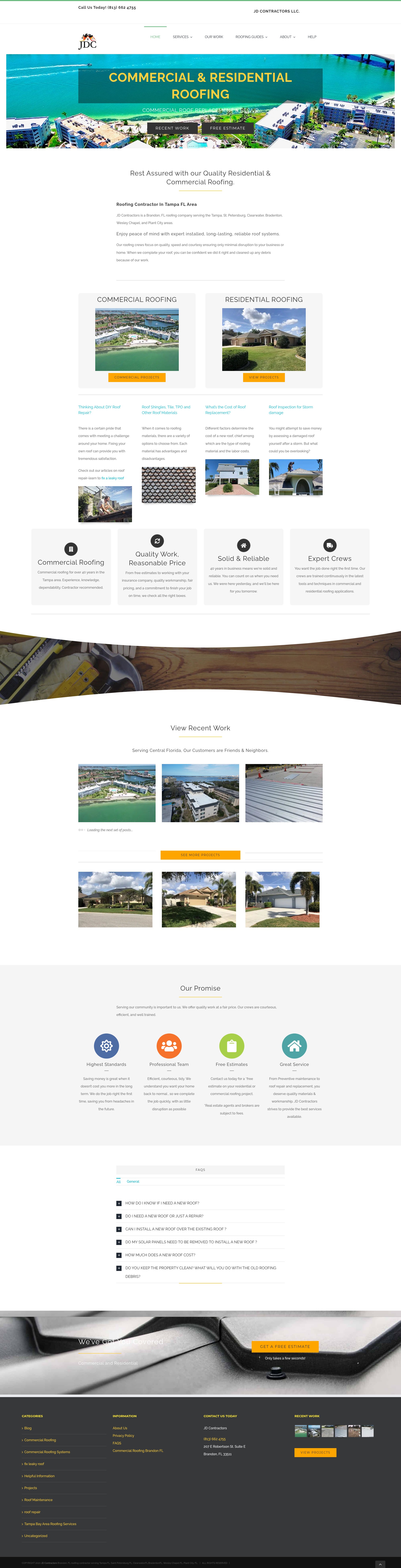 Screenshot of jdc-roofing.com