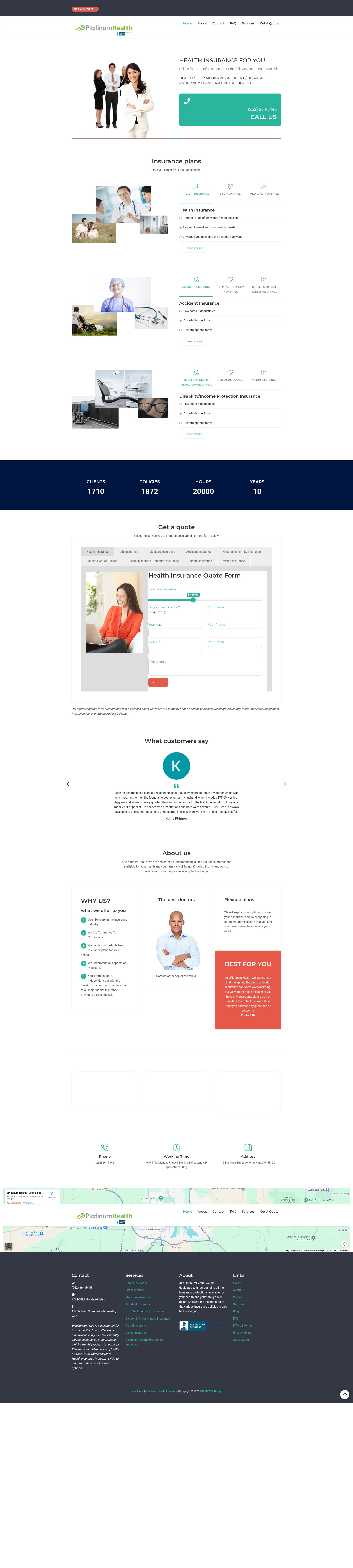 Screenshot of jeanlinosinsurancewhitewater.com