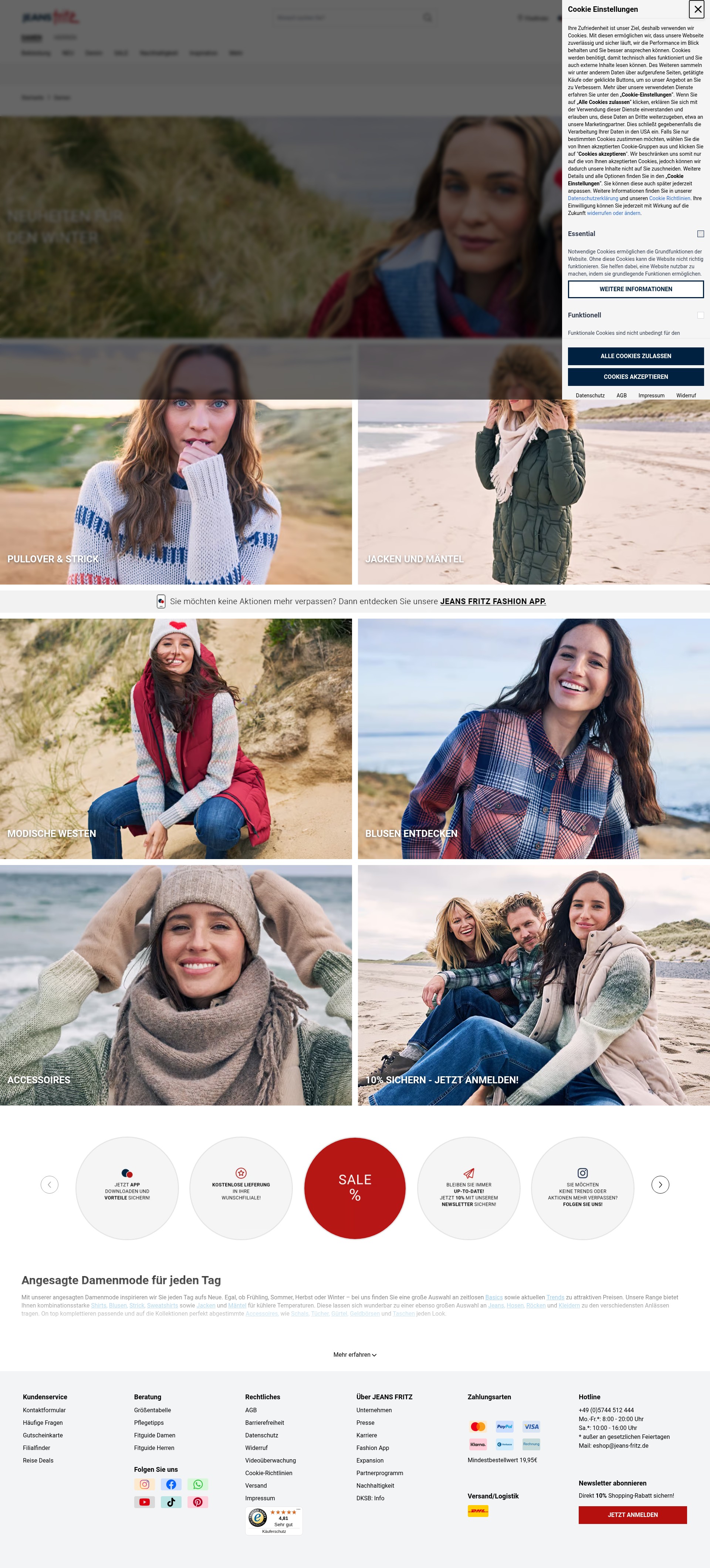 Screenshot of jeans-fritz.de
