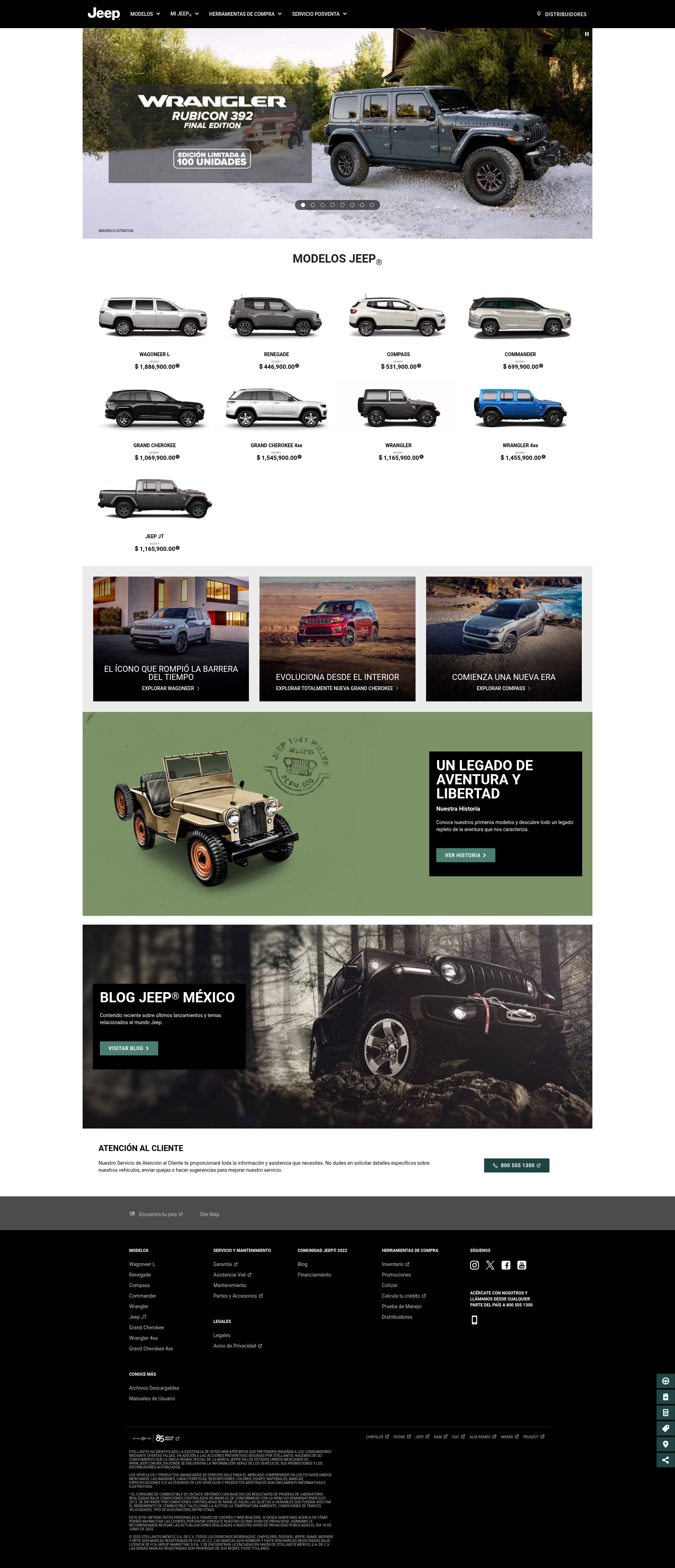 Screenshot of jeep.com.mx