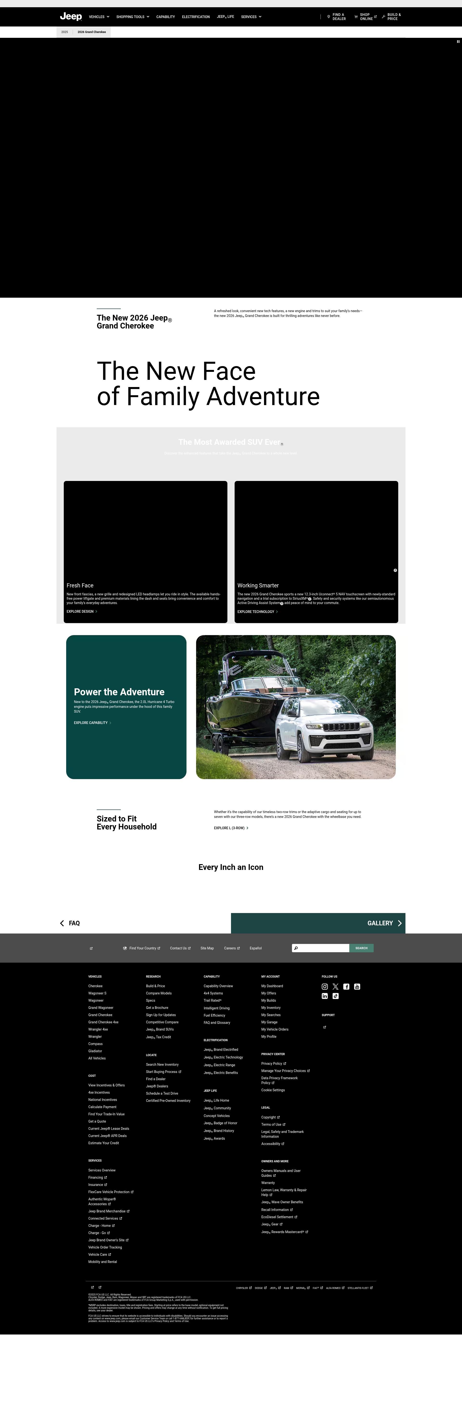 Screenshot of jeep.com
