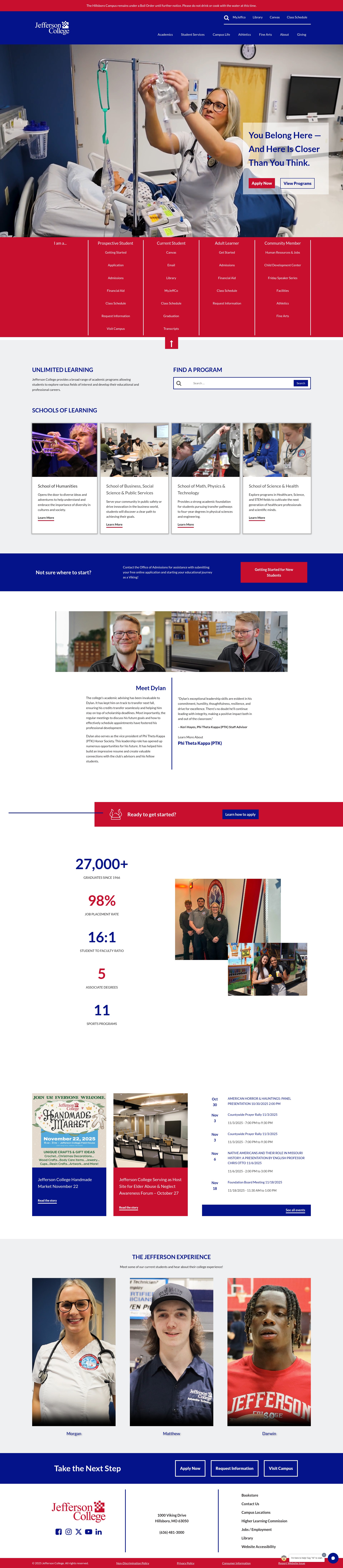Screenshot of jeffco.edu