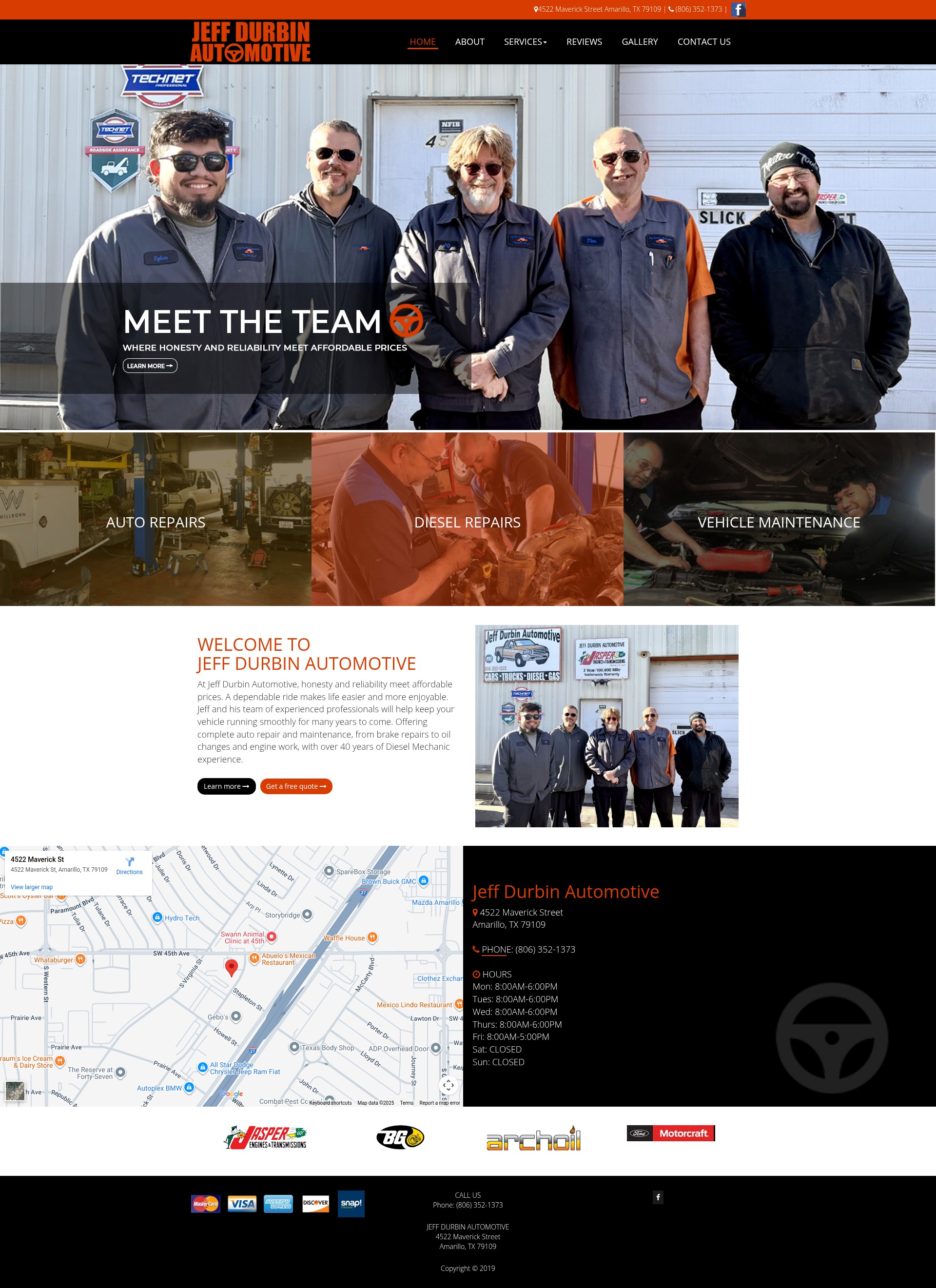 Screenshot of jeffdurbinautomotive.com