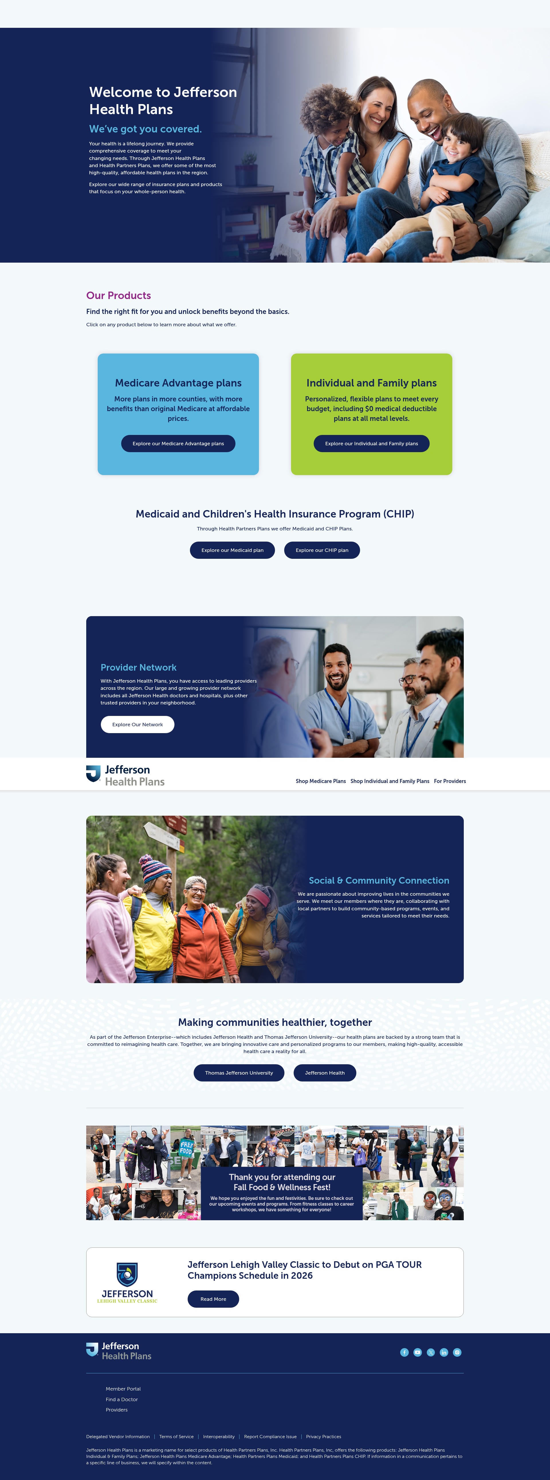 Screenshot of jeffersonhealthplans.com