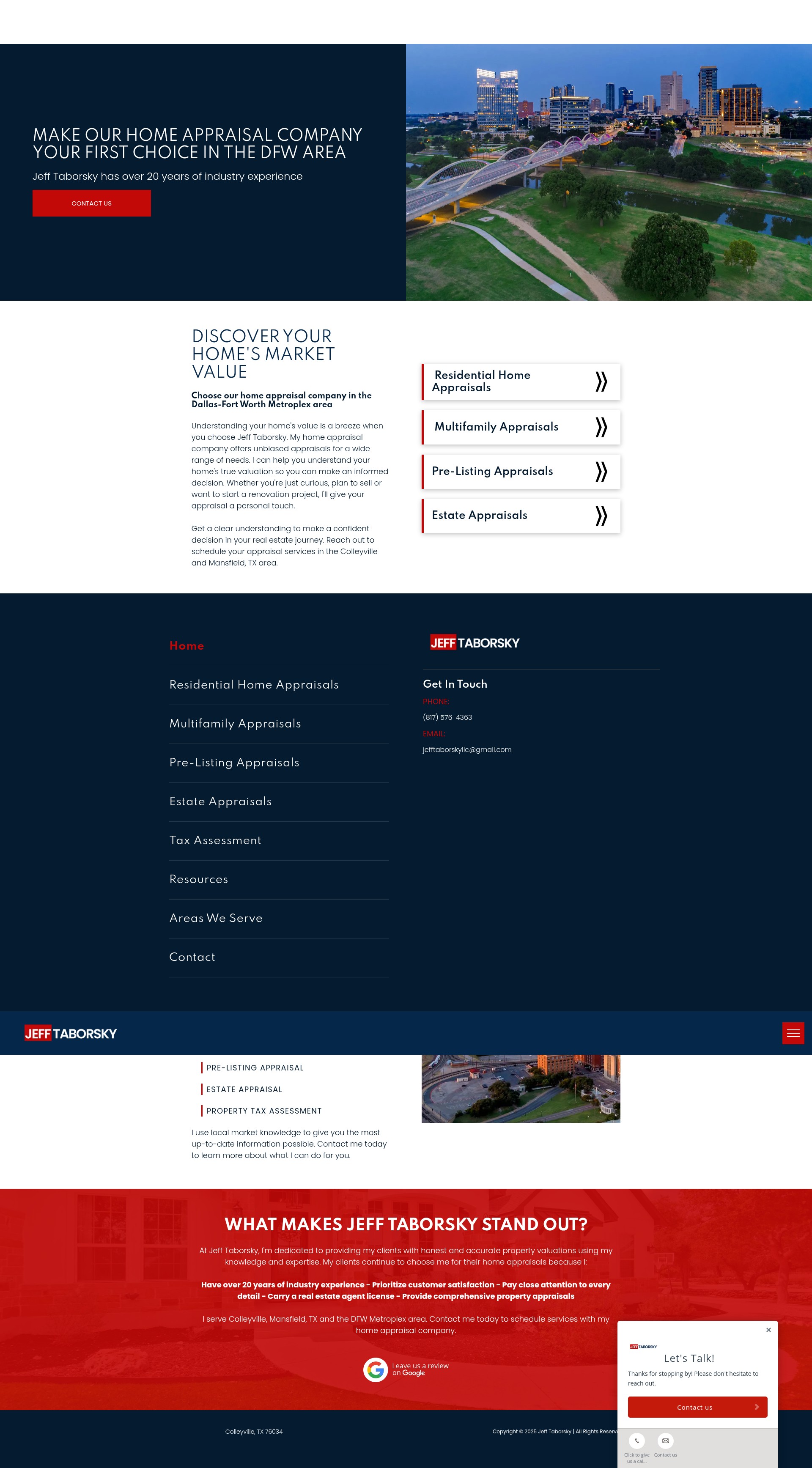 Screenshot of jefftaborskytx.com