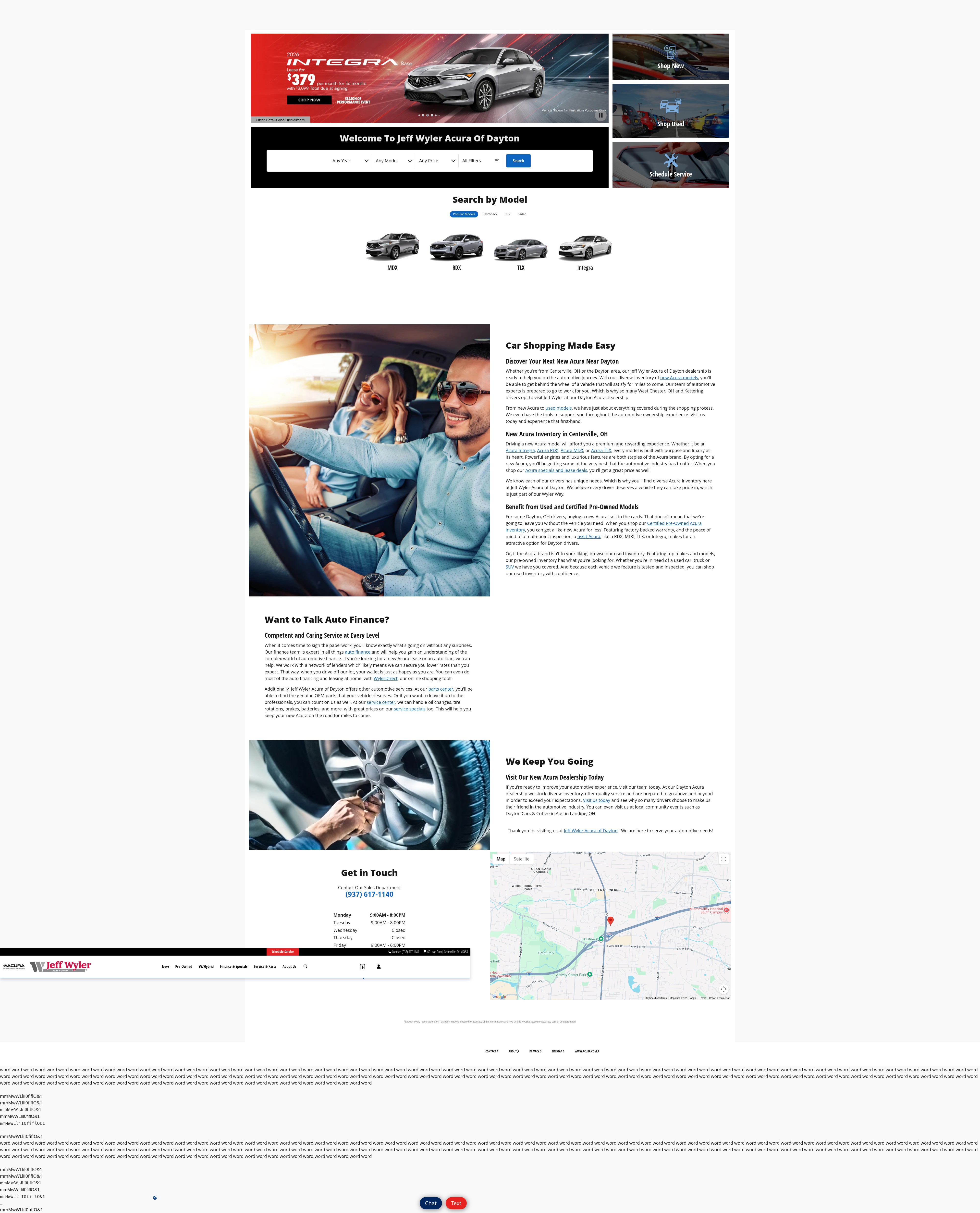 Screenshot of jeffwyleracuraofdayton.com