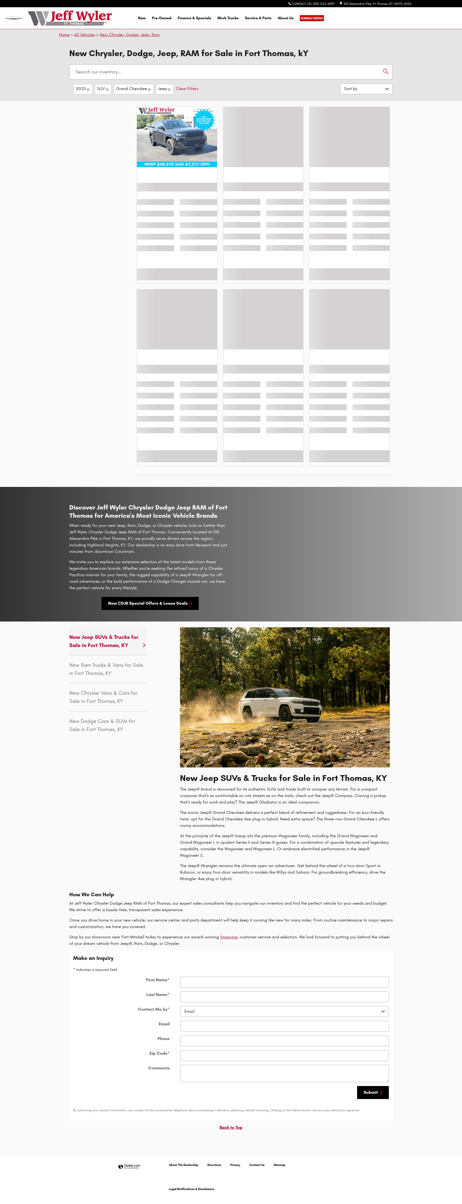 Screenshot of jeffwylerfortthomas.net