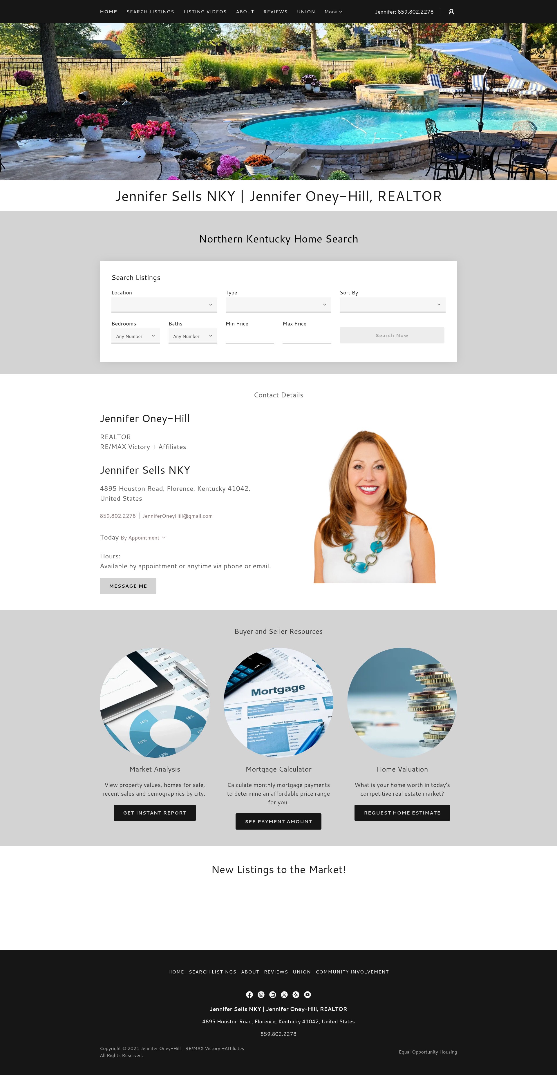 Screenshot of jenniferoneyhill.com