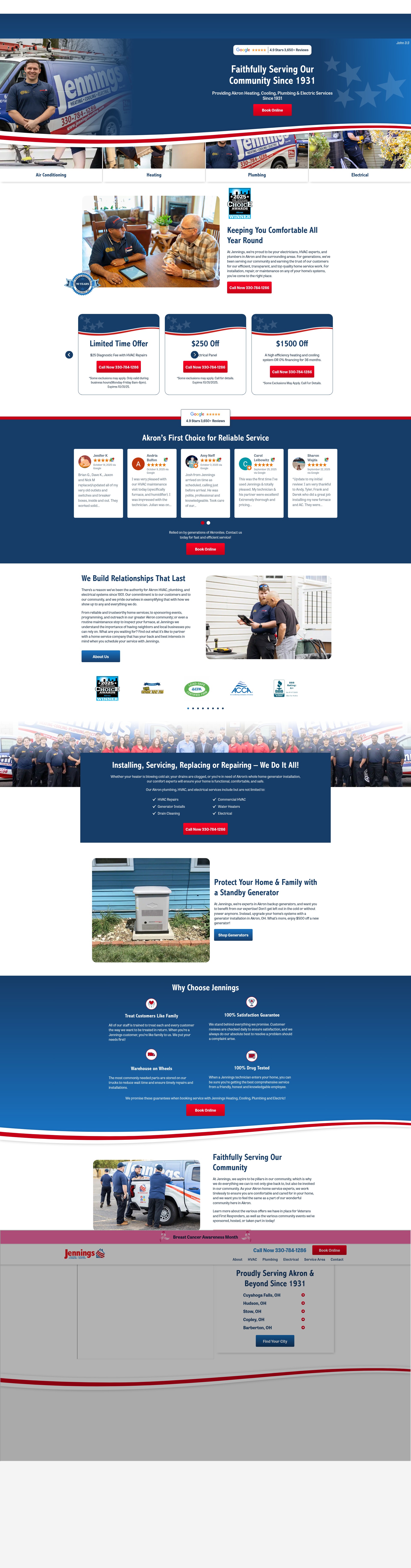 Screenshot of jenningsheating.com