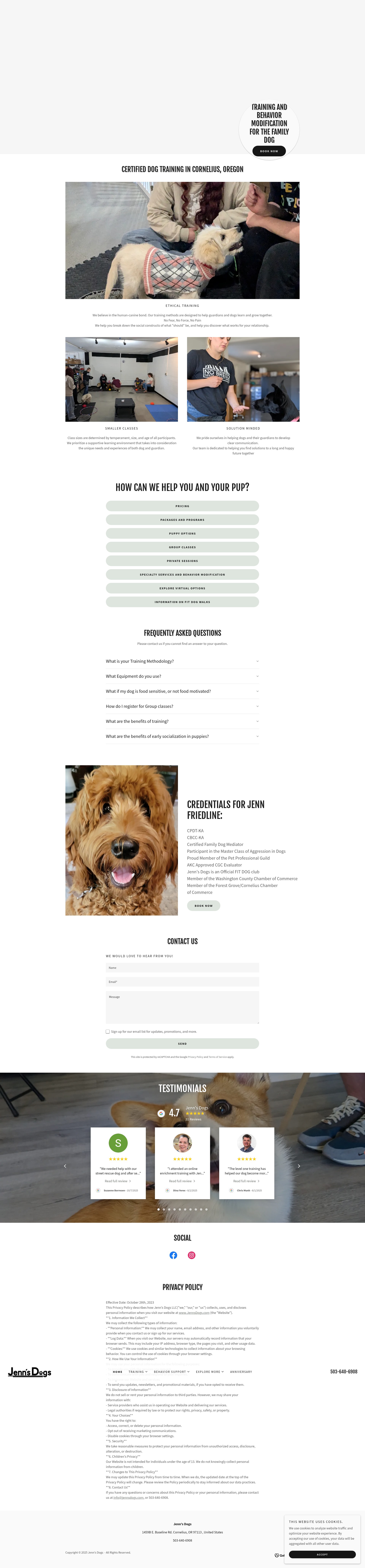 Screenshot of jennsdogs.com