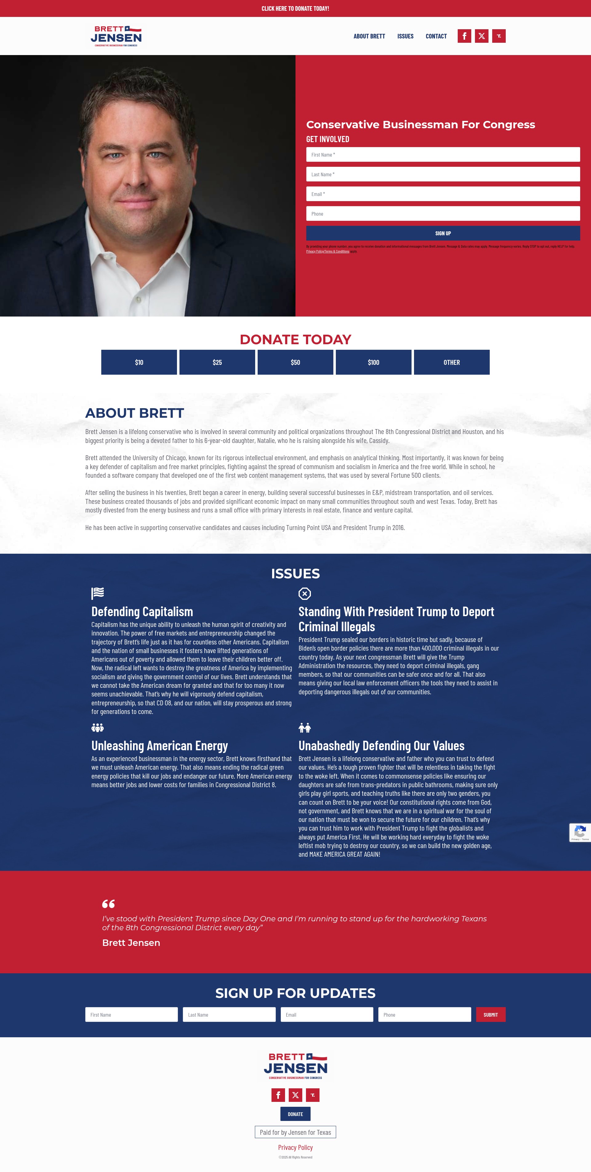 Screenshot of jensenfortexas.com