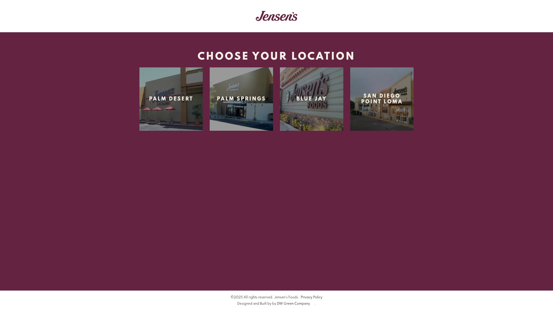Screenshot of jensensfoods.com
