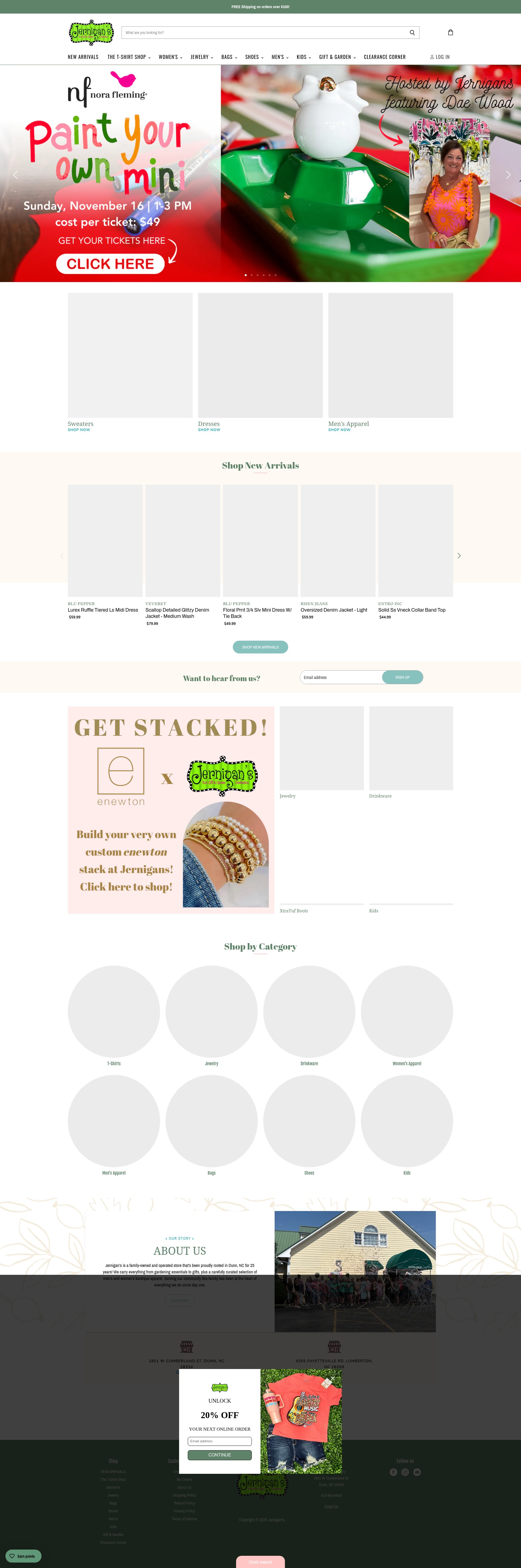 Screenshot of jernigansonline.com
