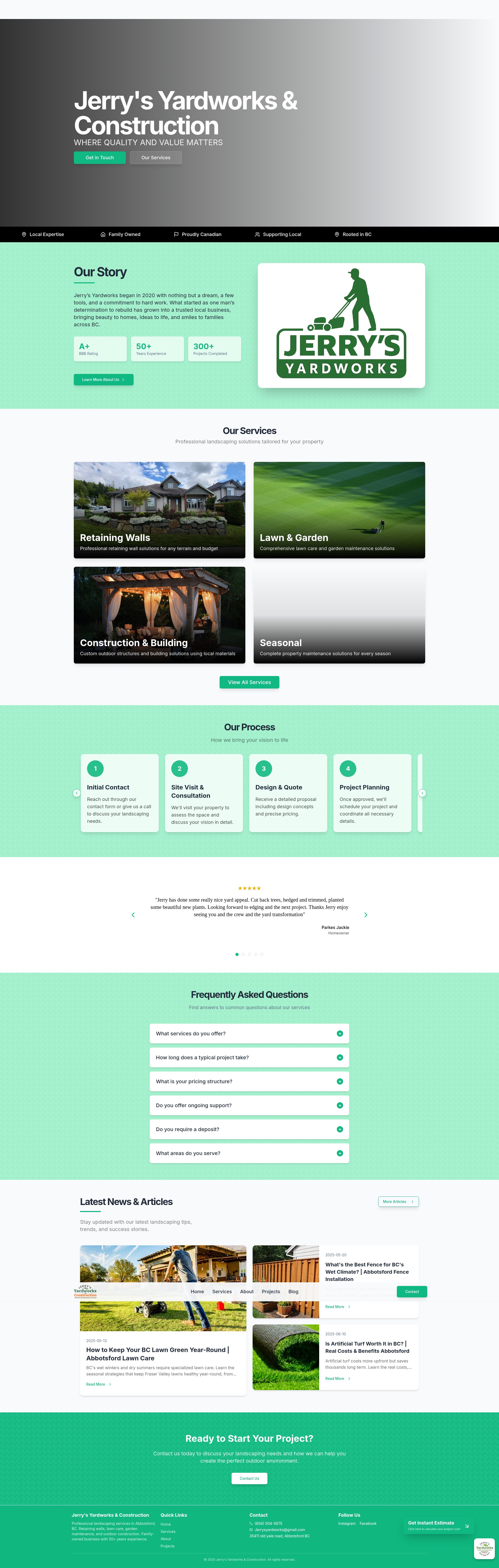 Screenshot of jerrysyardworks.com