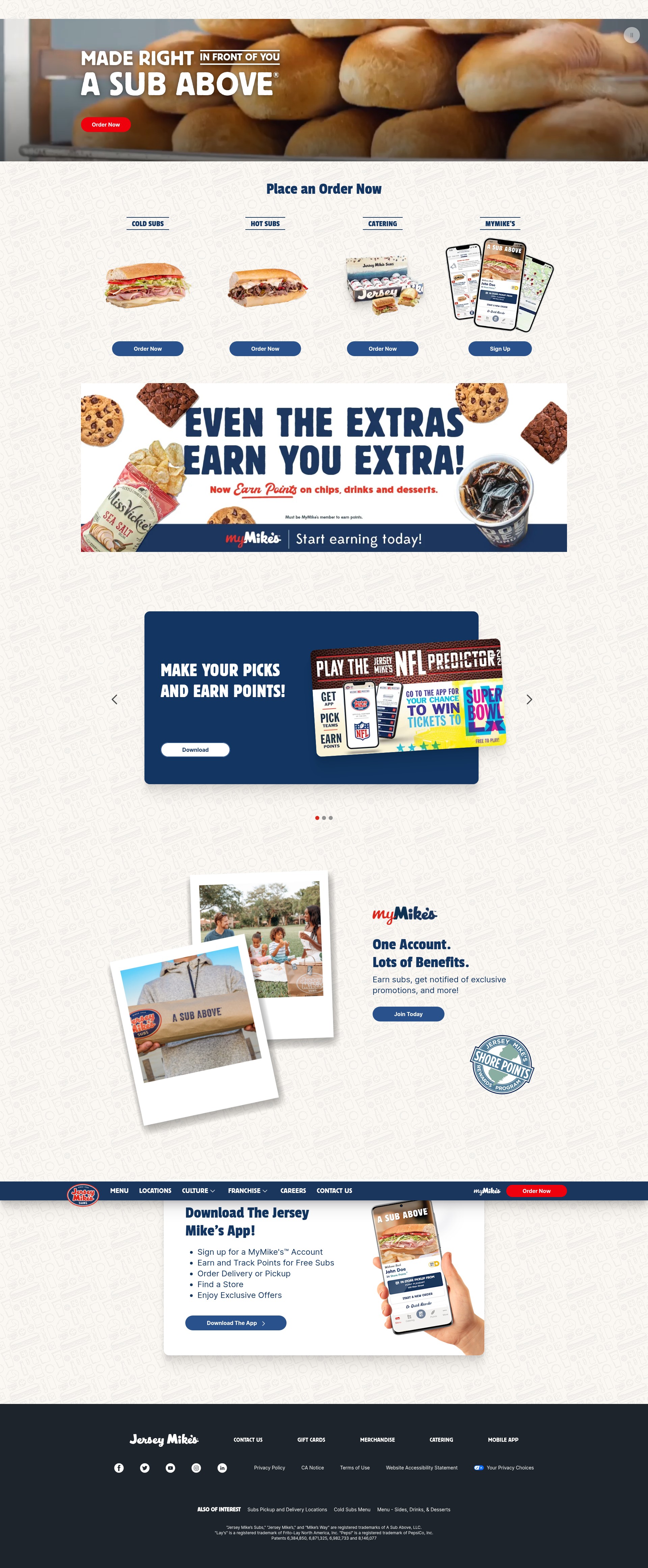 Screenshot of jerseymikes.com