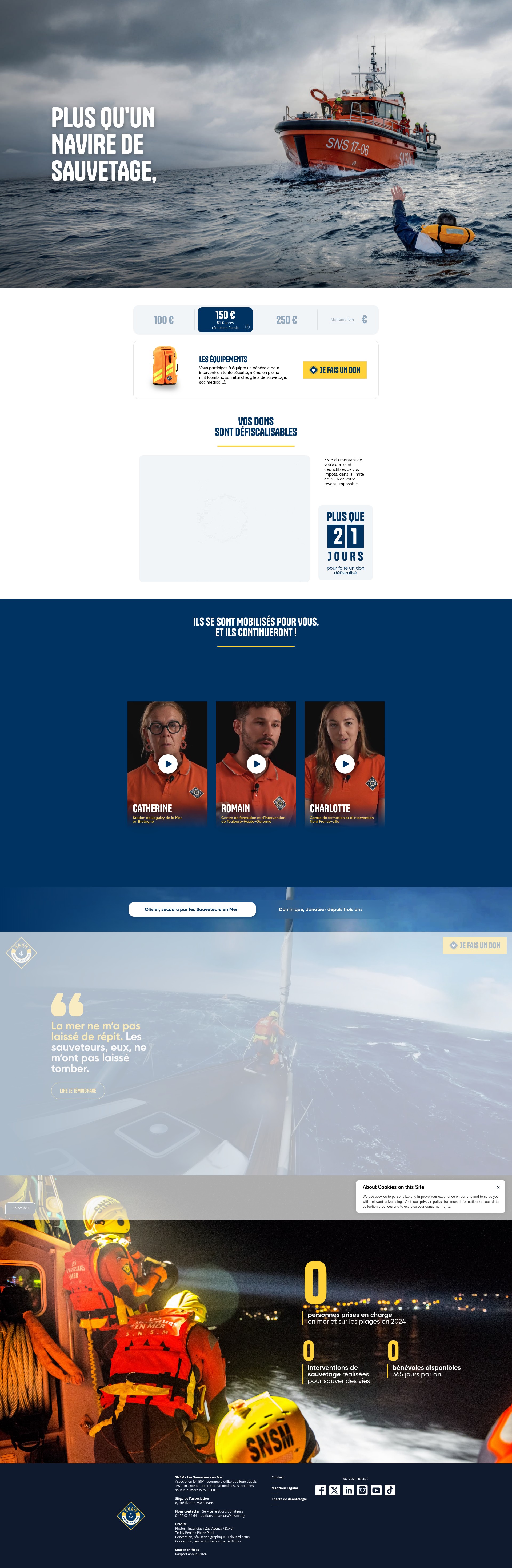 Screenshot of jesoutiens.snsm.org