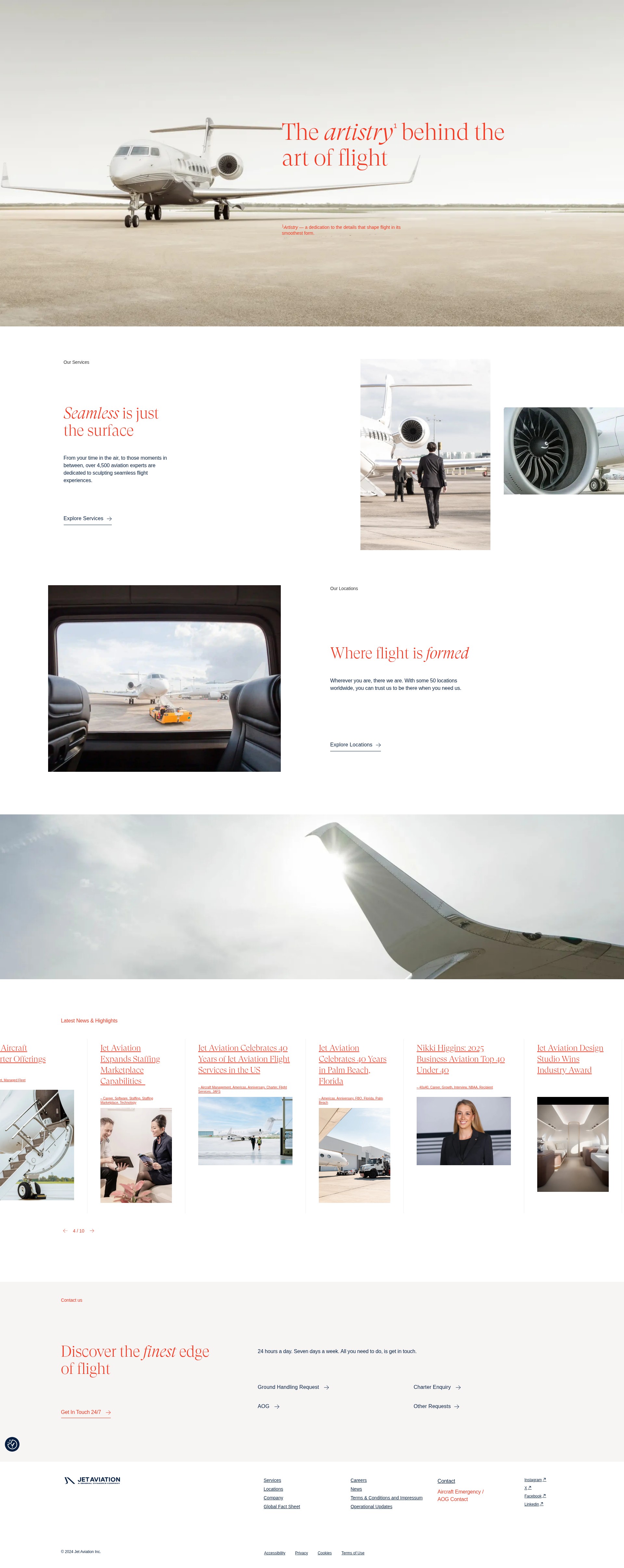 Screenshot of jetaviation.com