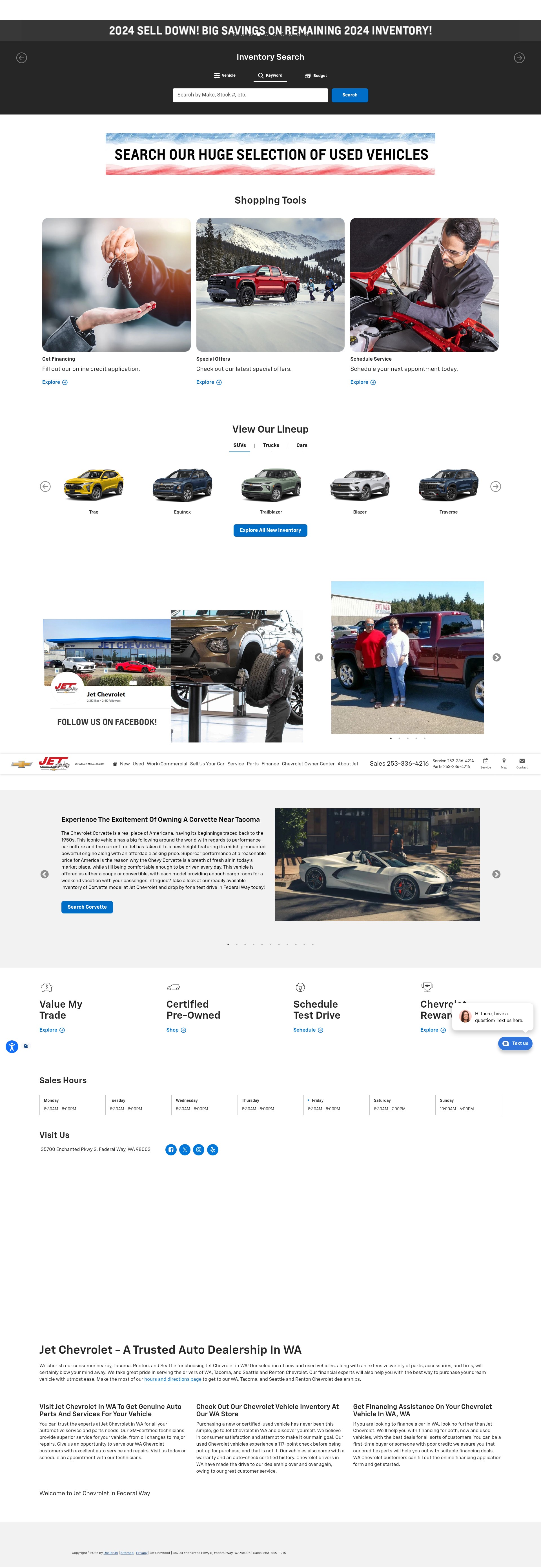 Screenshot of jetchevrolet.com