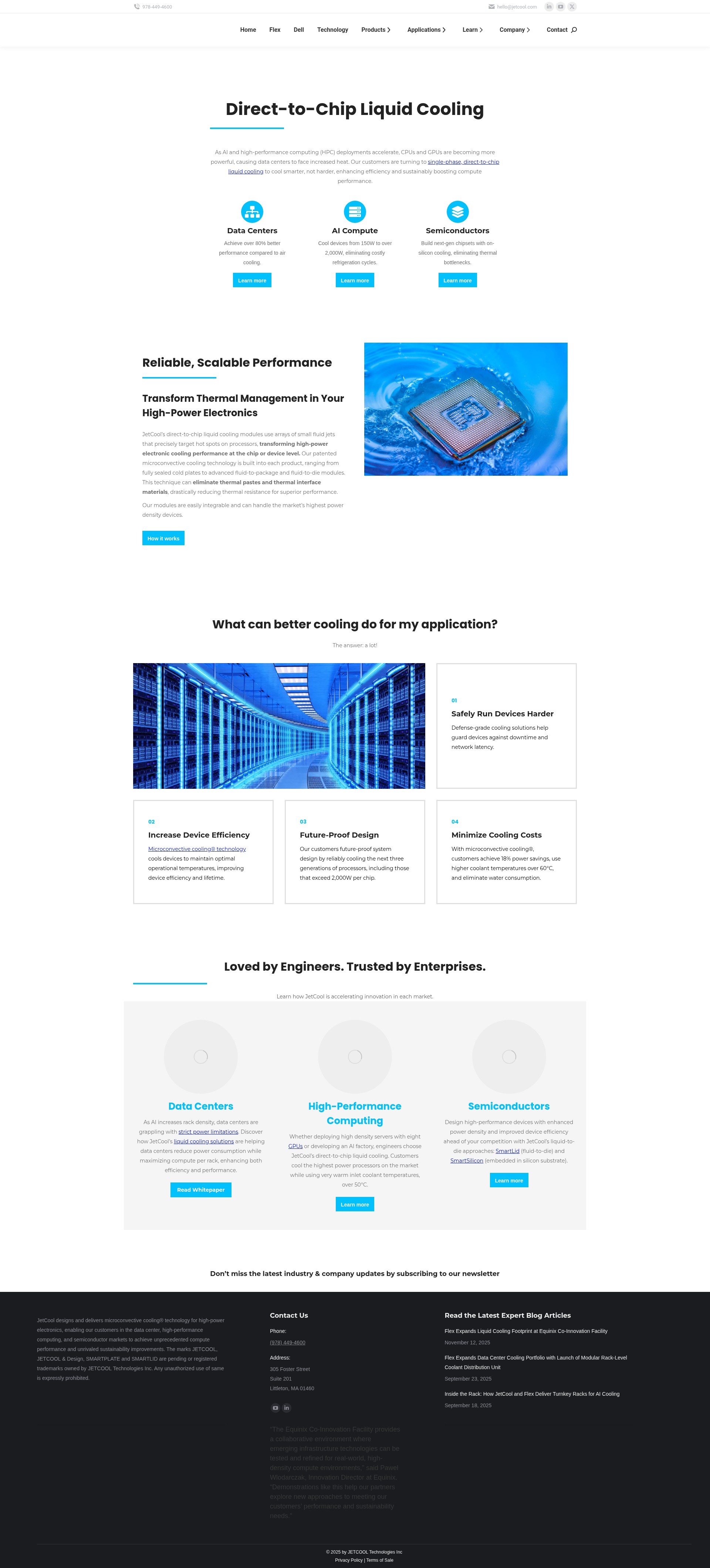 Screenshot of jetcool.com