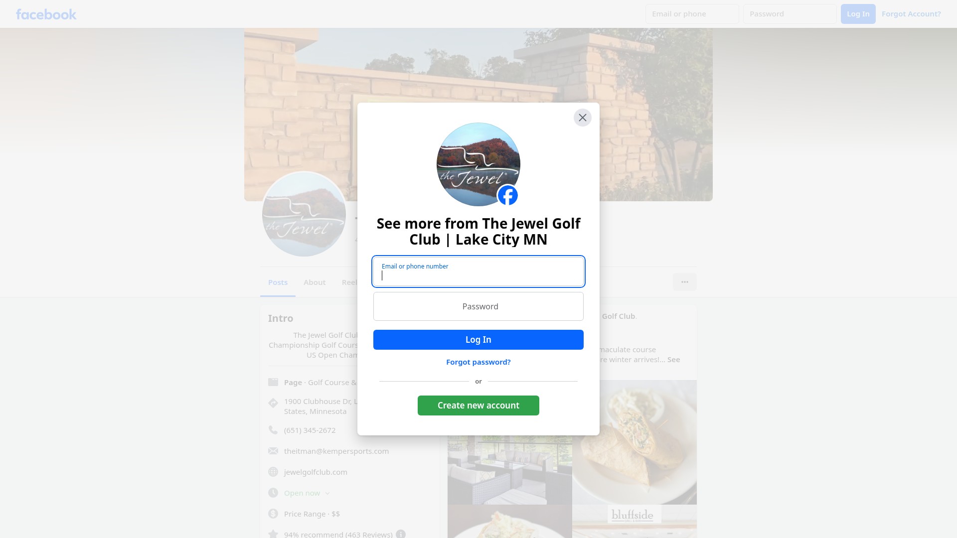 Screenshot of jewelgolfclub.com