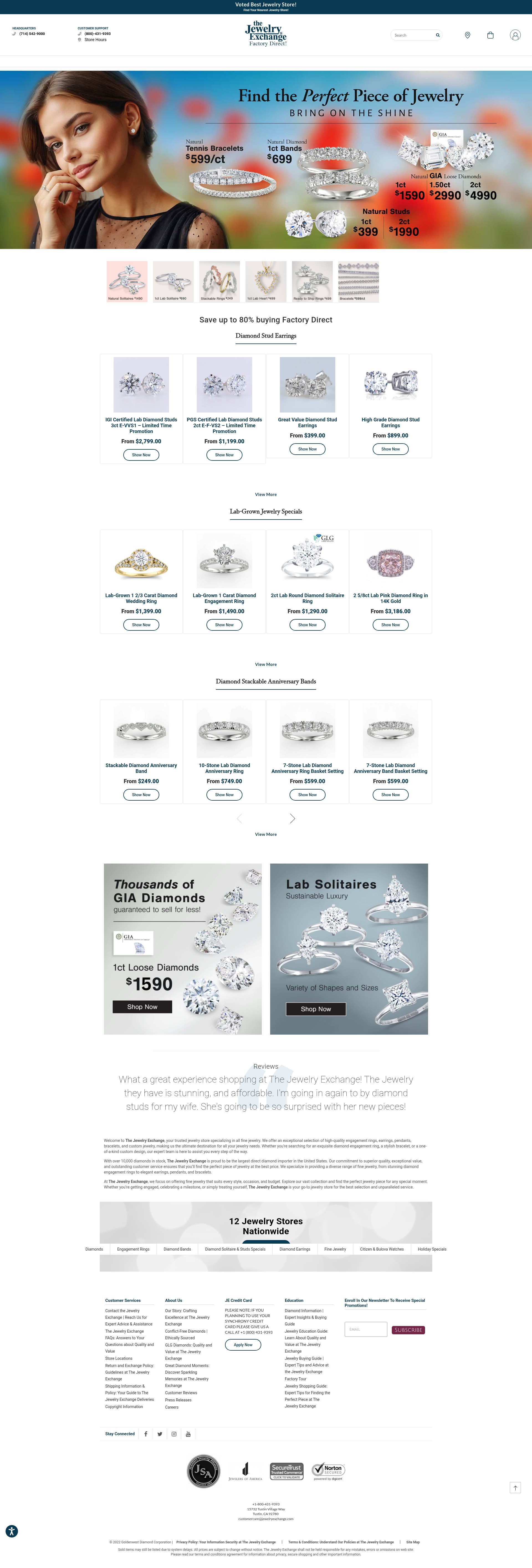Screenshot of jewelryexchange.com