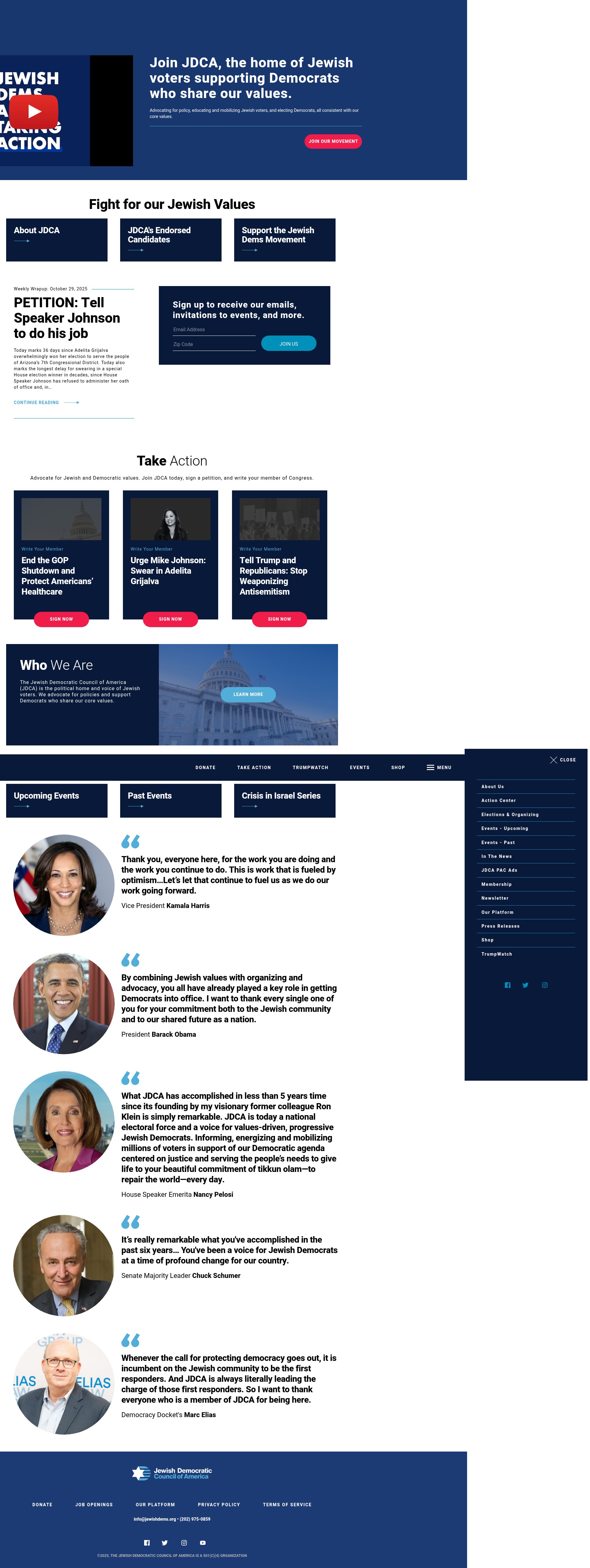 Screenshot of jewishdems.org