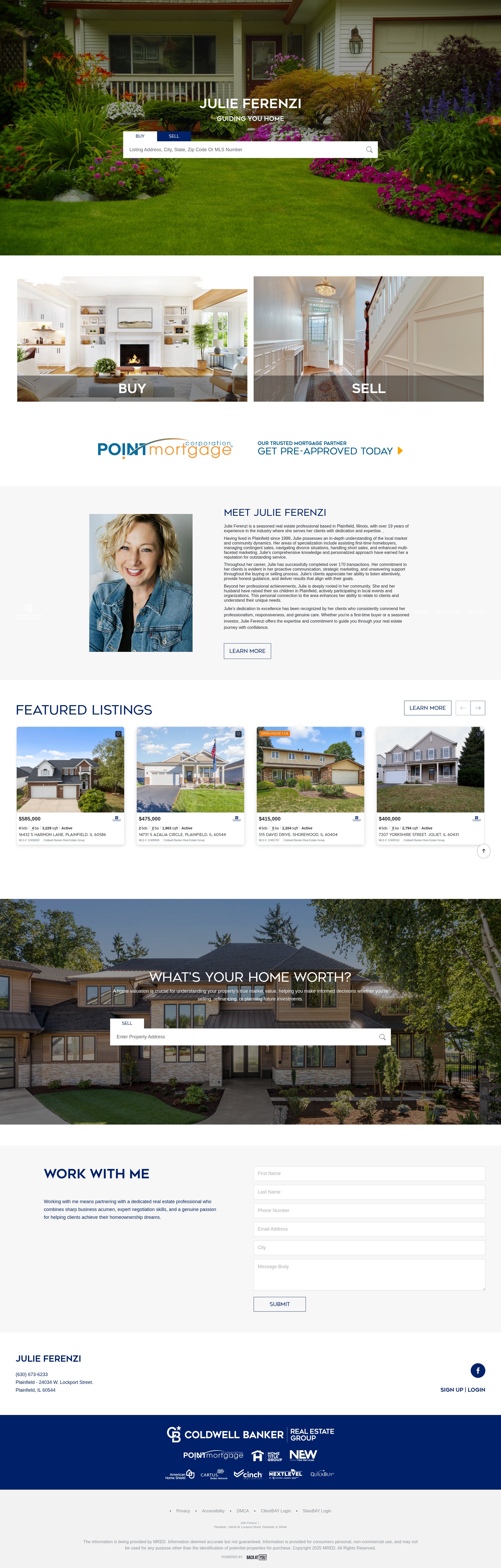 Screenshot of jferenzi.coldwellhomes.com
