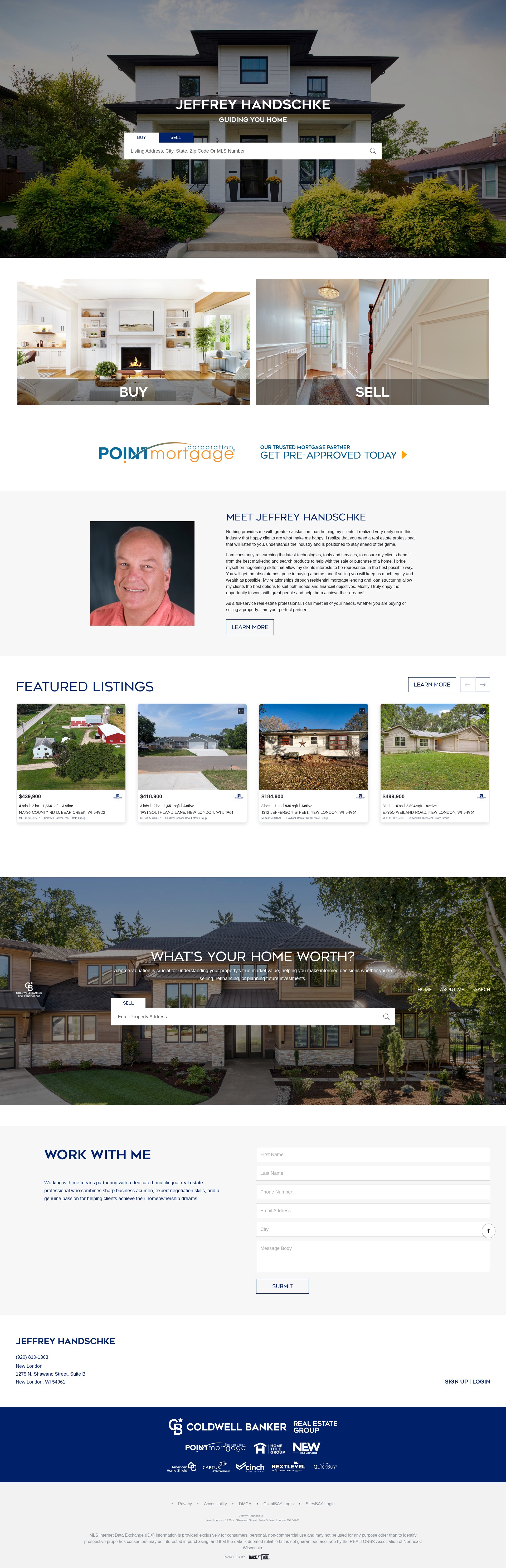 Screenshot of jhandschke.coldwellhomes.com