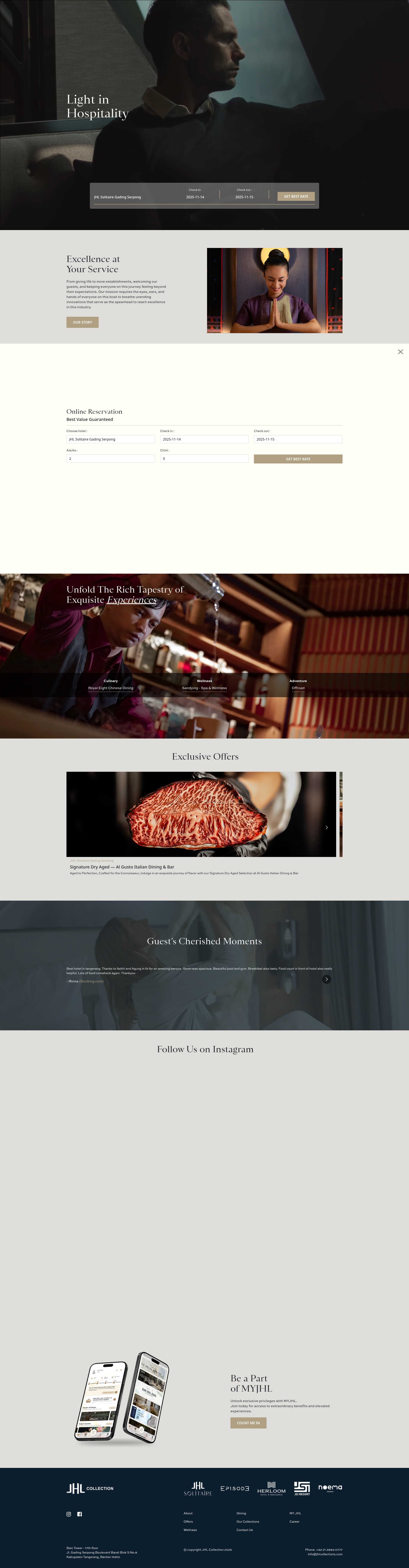 Screenshot of jhlcollections.com
