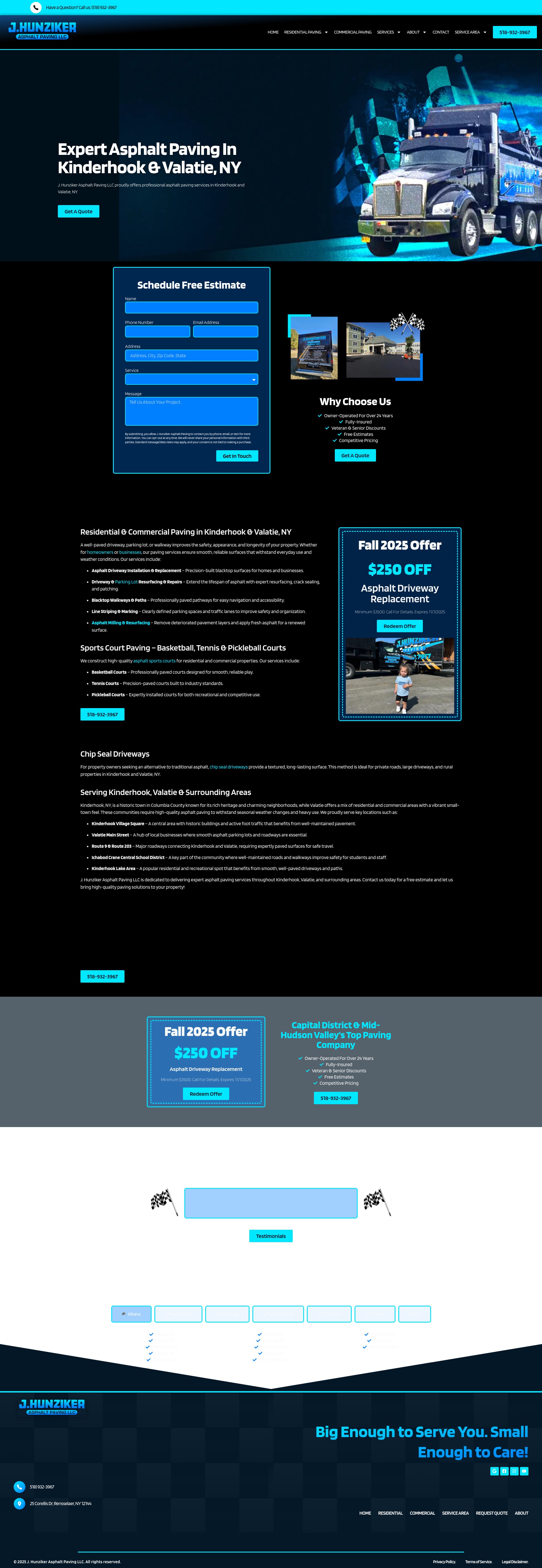 Screenshot of jhunzikerpavingllc.com